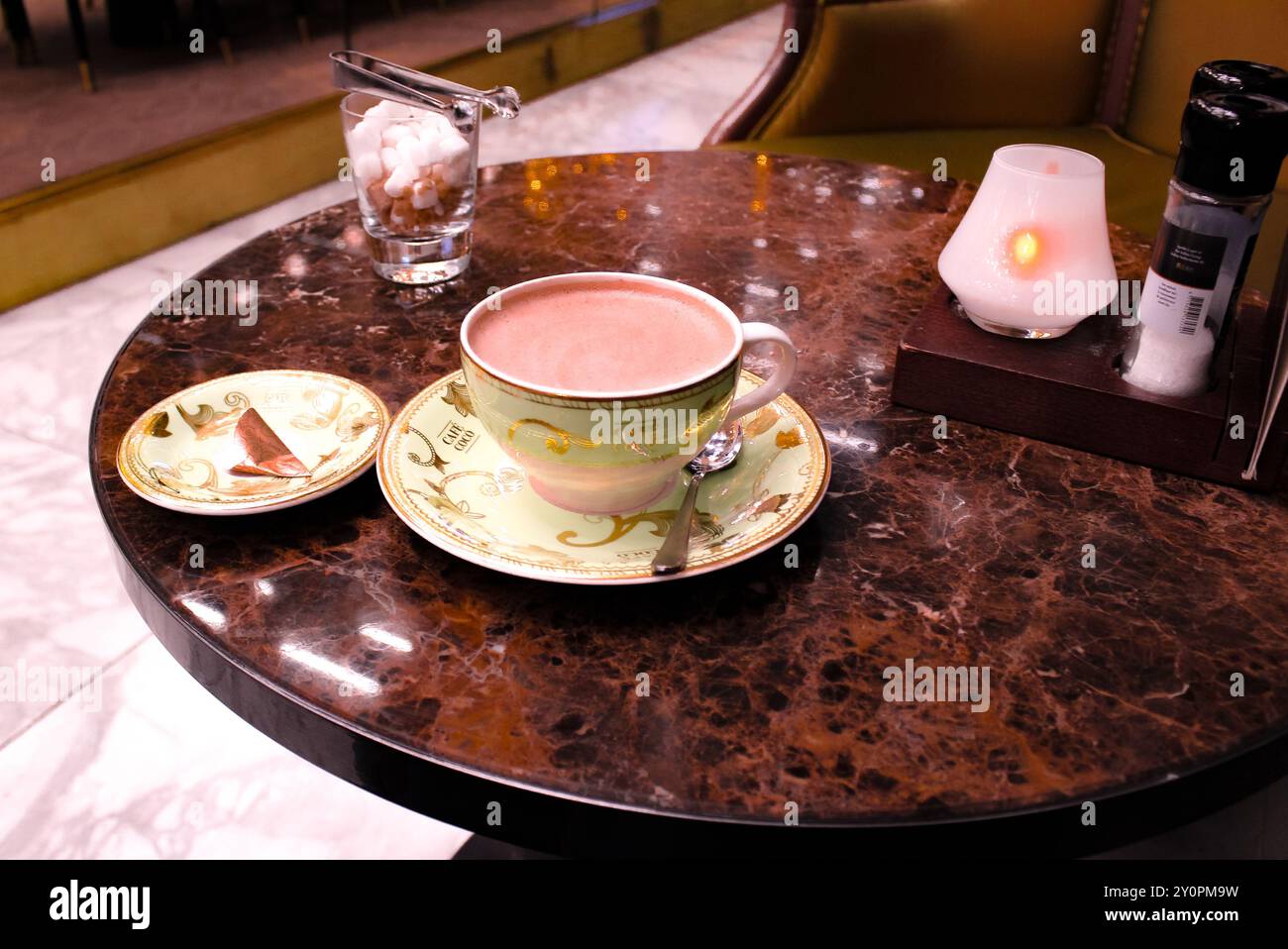 Heiße Schokolade in Amsterdam Stockfoto