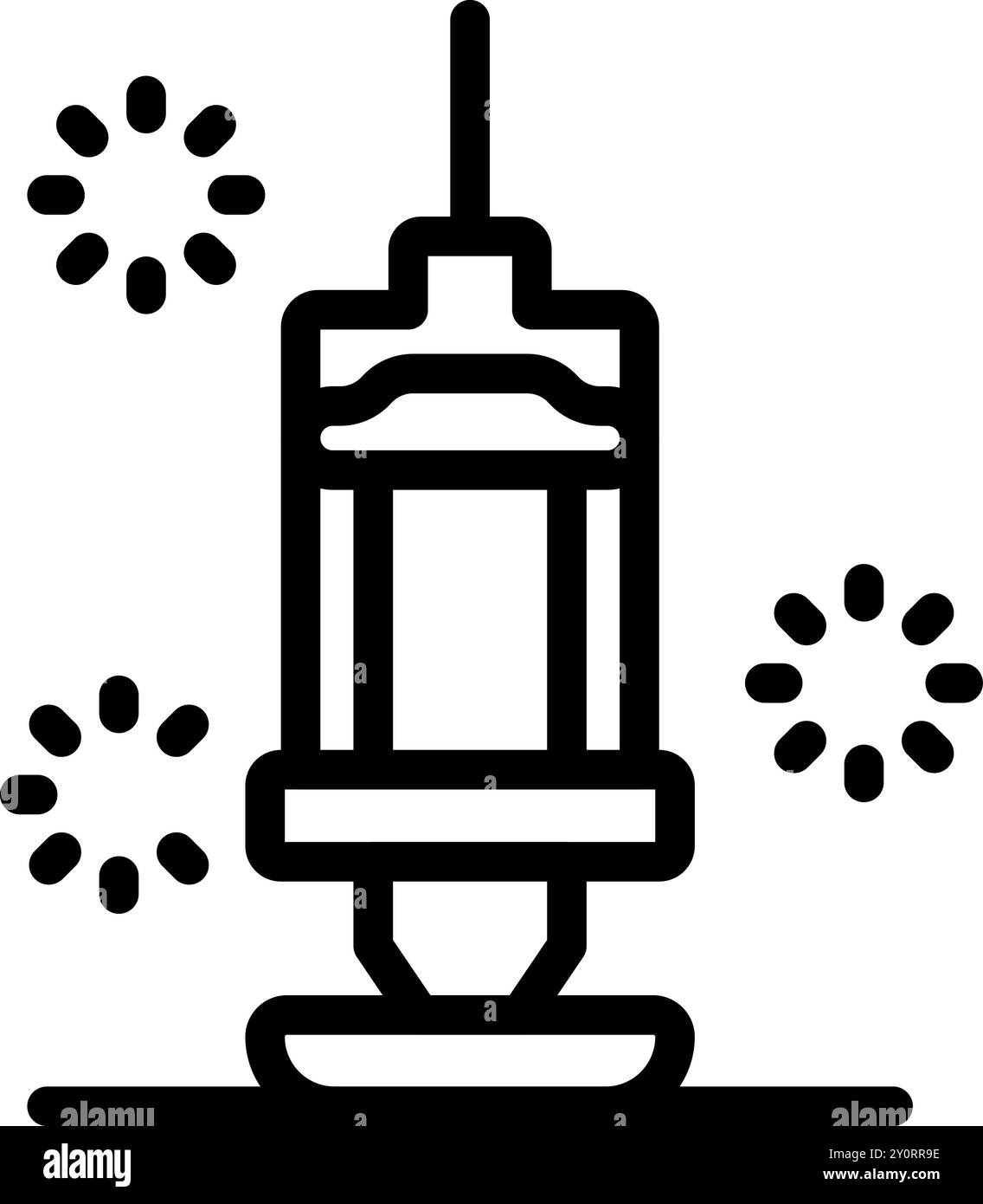 Linienkunstvektor einer traditionellen ramadan-Laterne, perfekt für Inhalte über islamische Kultur, Feiern und religiöse Feiertage Stock Vektor