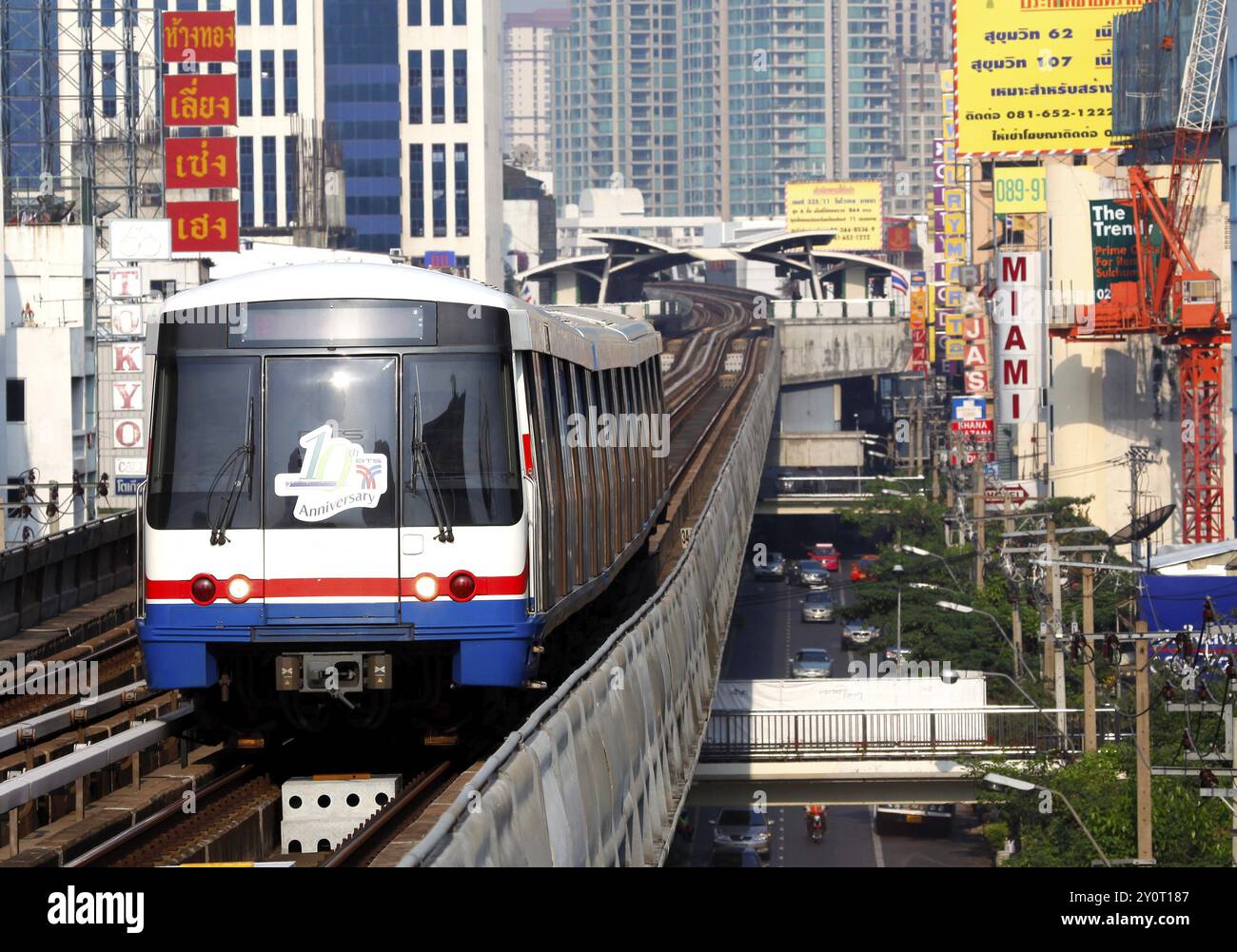 Bangkok, Thailand, 13.01.2010, Skytrain, Bangkok Mass Transit System, BTS, Bangkok, Thailand, Asien Stockfoto