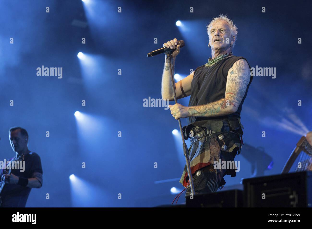 The Last Unicorn (Michael Robert Rhein), Sänger von in Extremo beim Wacken Open Air in Wacken. Das traditionelle Metal Festival findet ab 31 statt Stockfoto