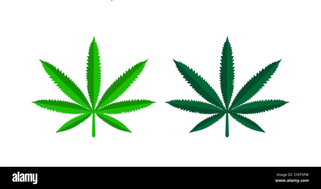Marihuana Leaf-Symbol mit editierbarer Kontur und Pixel Perfect. Stock Vektor