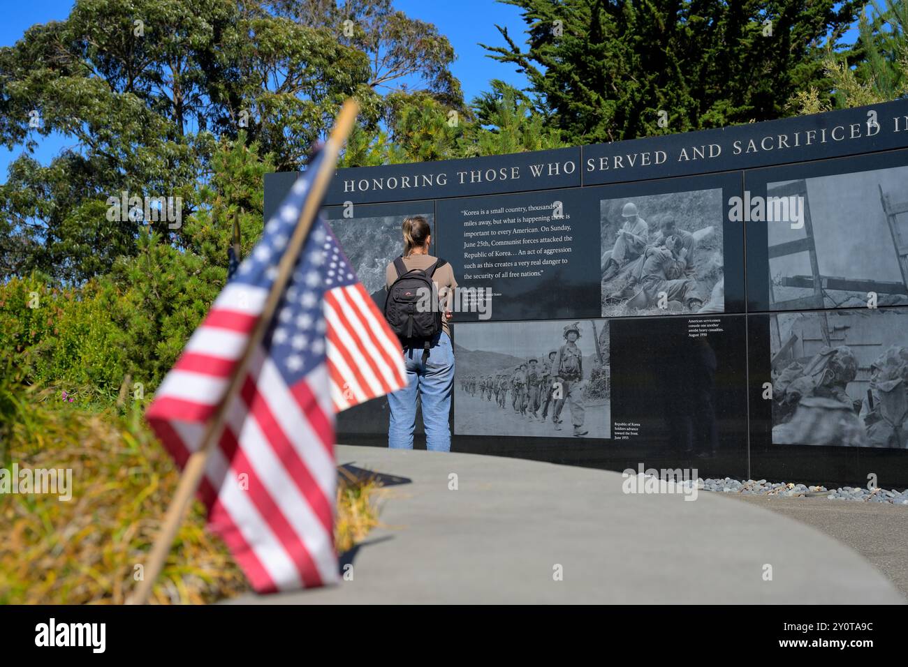 Das Korea war Memorial (1950–1953) in Presidio, San Francisco, CA Stockfoto