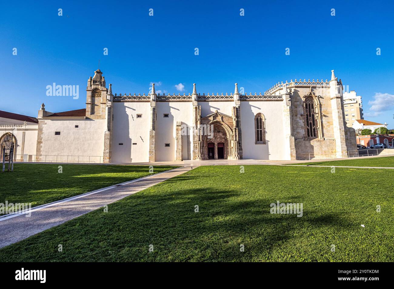 Kloster Jesu von Setubal in Portugal. Kirche des ehemaligen Klosters Jesu. Das erste Gebäude im Manuelinstil in Portugal Stockfoto