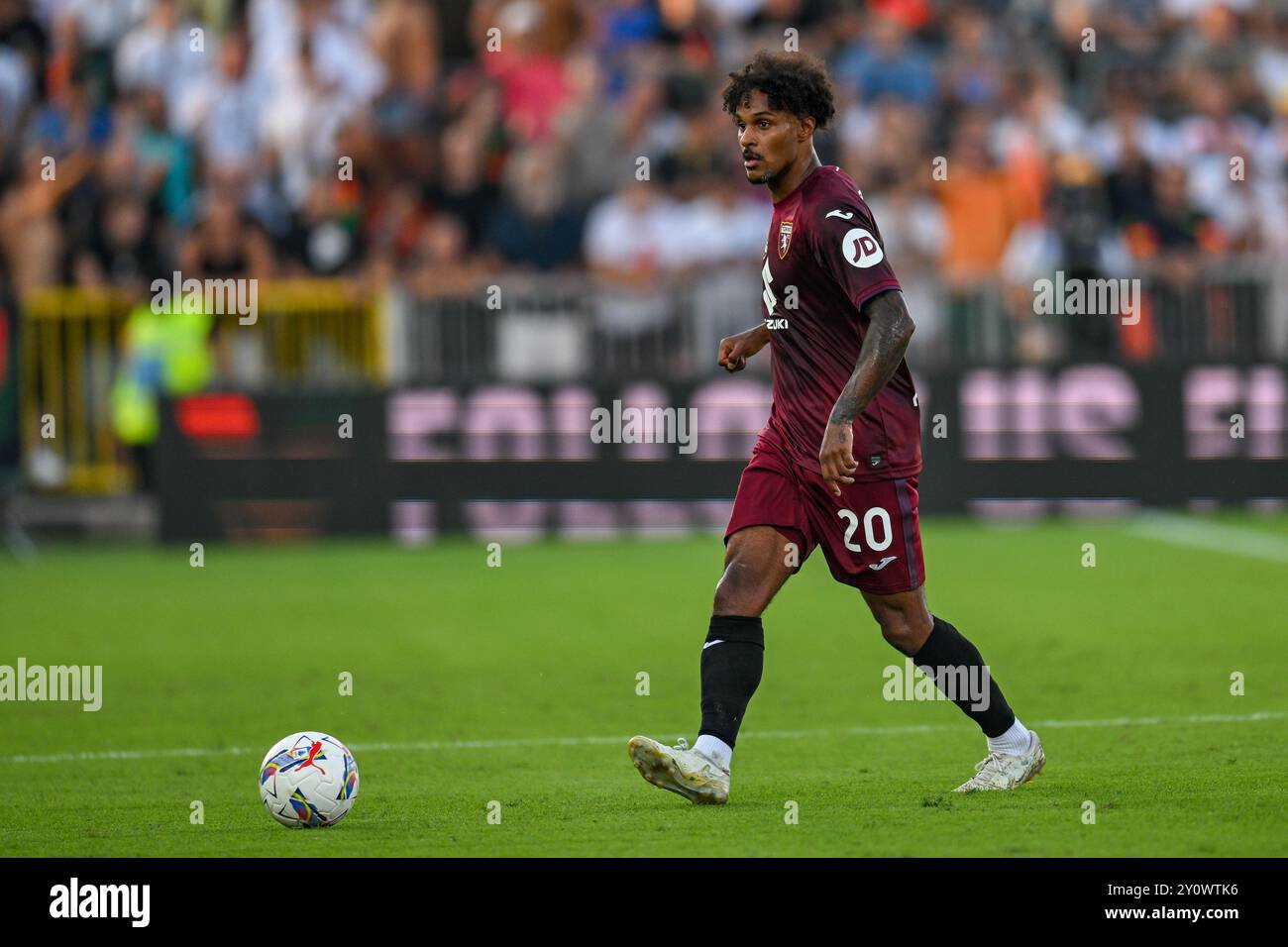 Torino's Valentino Lazaro Porträt während des Spiels Venezia FC vs Torino FC, italienische Fußball Serie A in Venedig, Italien, August 30 2024 Stockfoto