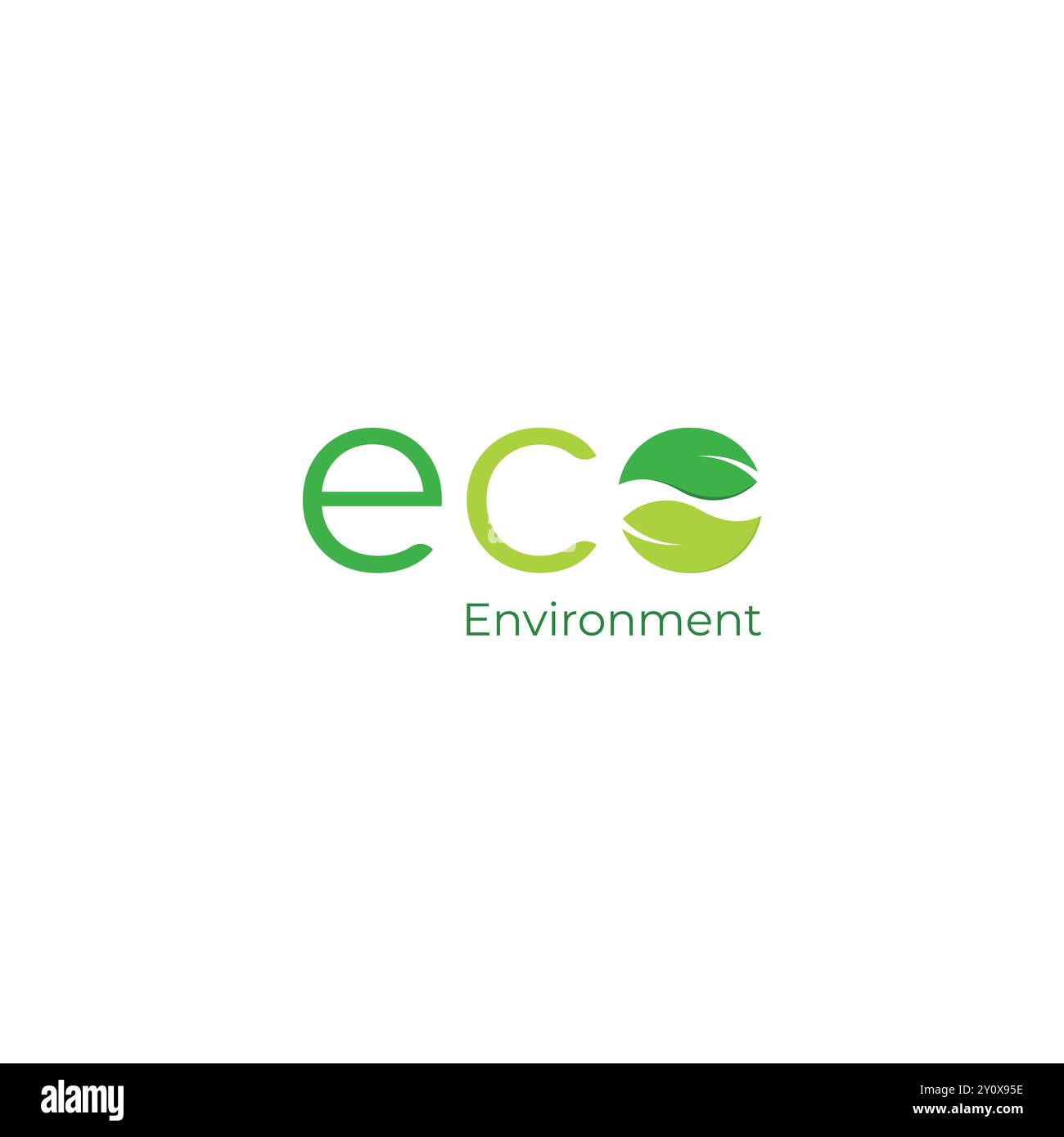 Öko-Logo Eco Word Mark Logo PNG Eco Logo Stock Vektor
