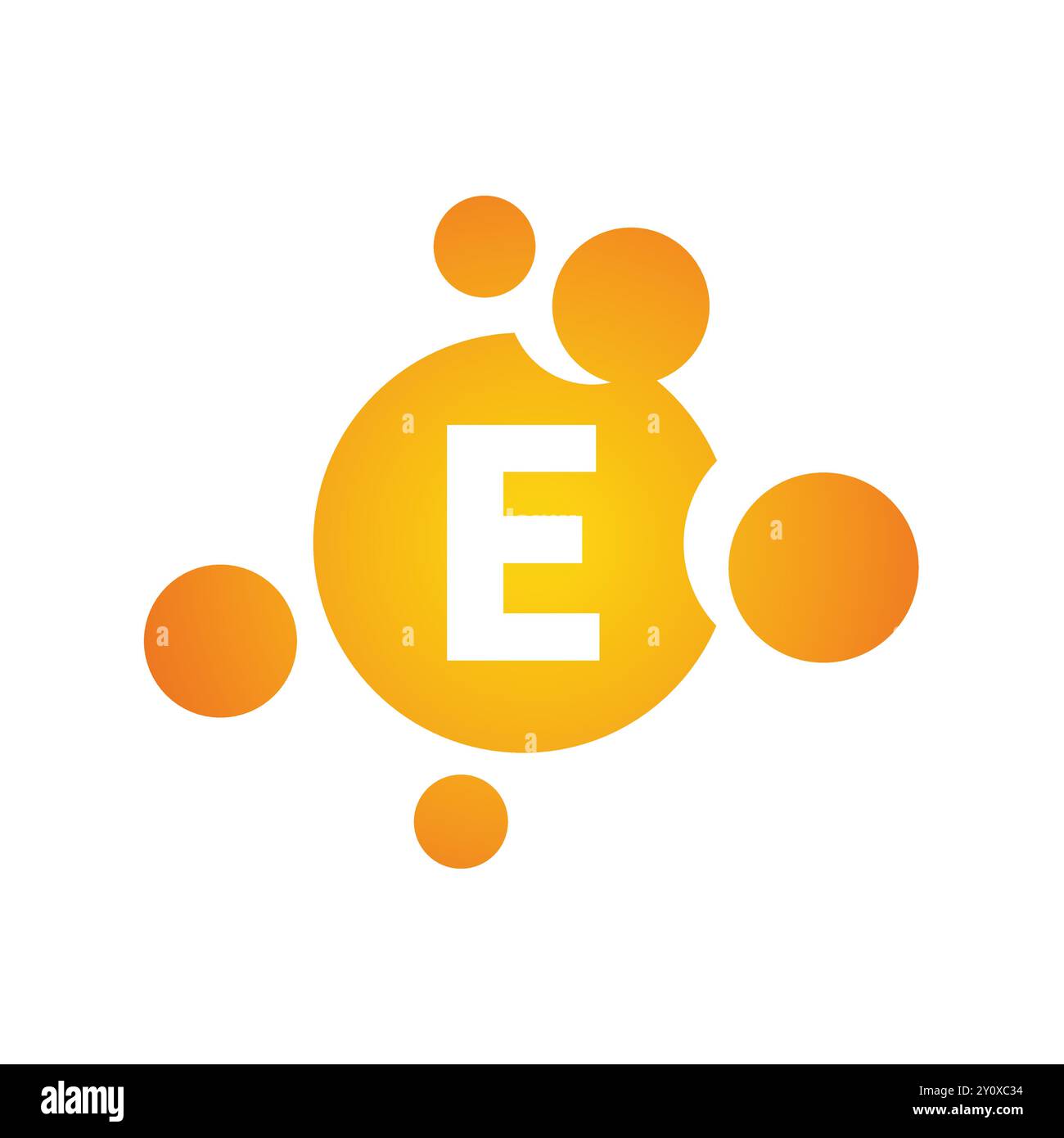 Vitamin-E-Nahrungsergänzungsvektorsymbol. Buntes Pillen- oder Kapselsymbol. Stock Vektor