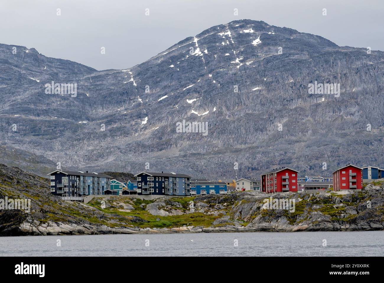 Relativ jüngste Wohnsiedlungen in Nuuk, Grönland Stockfoto