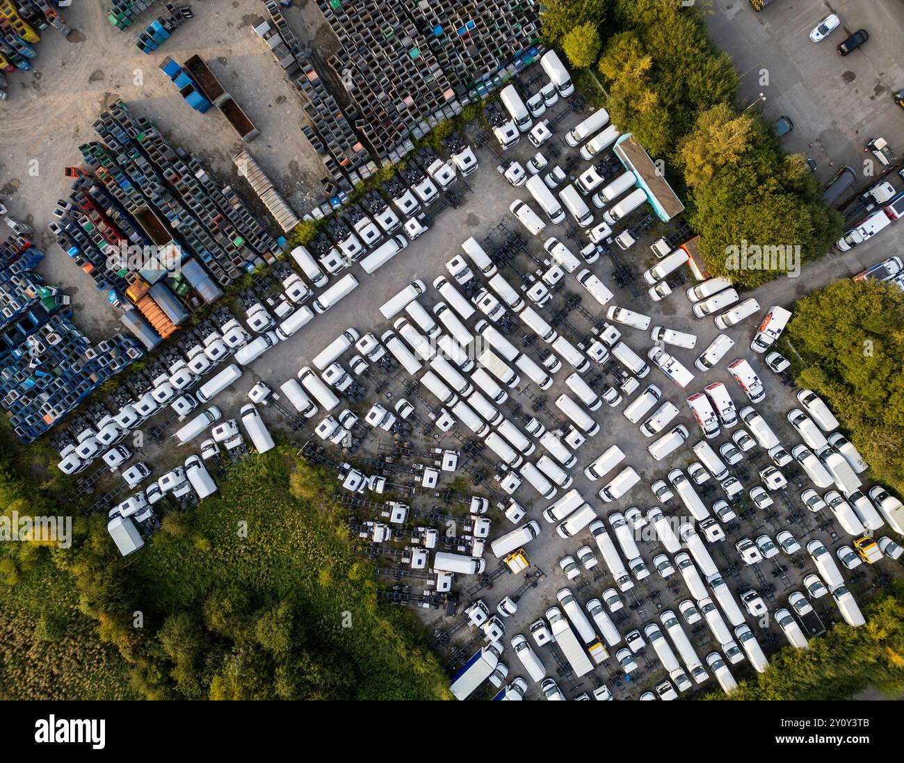 Winsford Industrial Estate Goods, Cheshire, England, von oben nach unten Stockfoto