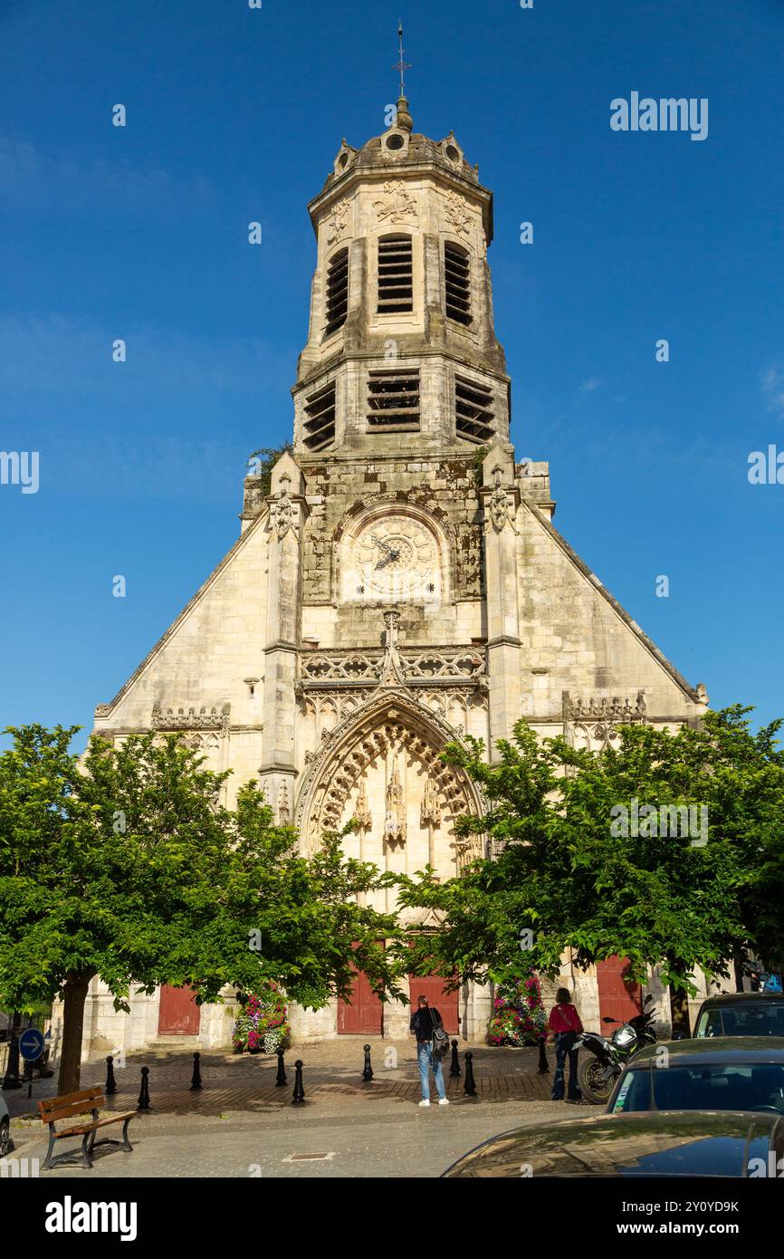 Die Kirche Saint Leonard ist eine katholische Kirche in Honfleur, Frankreich Stockfoto