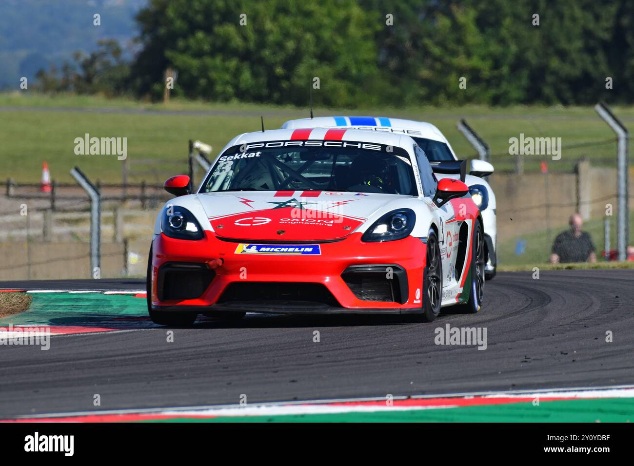 Karim Sekkat, Porsche 718 Cayman GT4 Clubsport, Breakell Racing, Porsche Sprint Challenge Großbritannien 2024, eine einzige Marque-Serie mit allen Fahrern Stockfoto