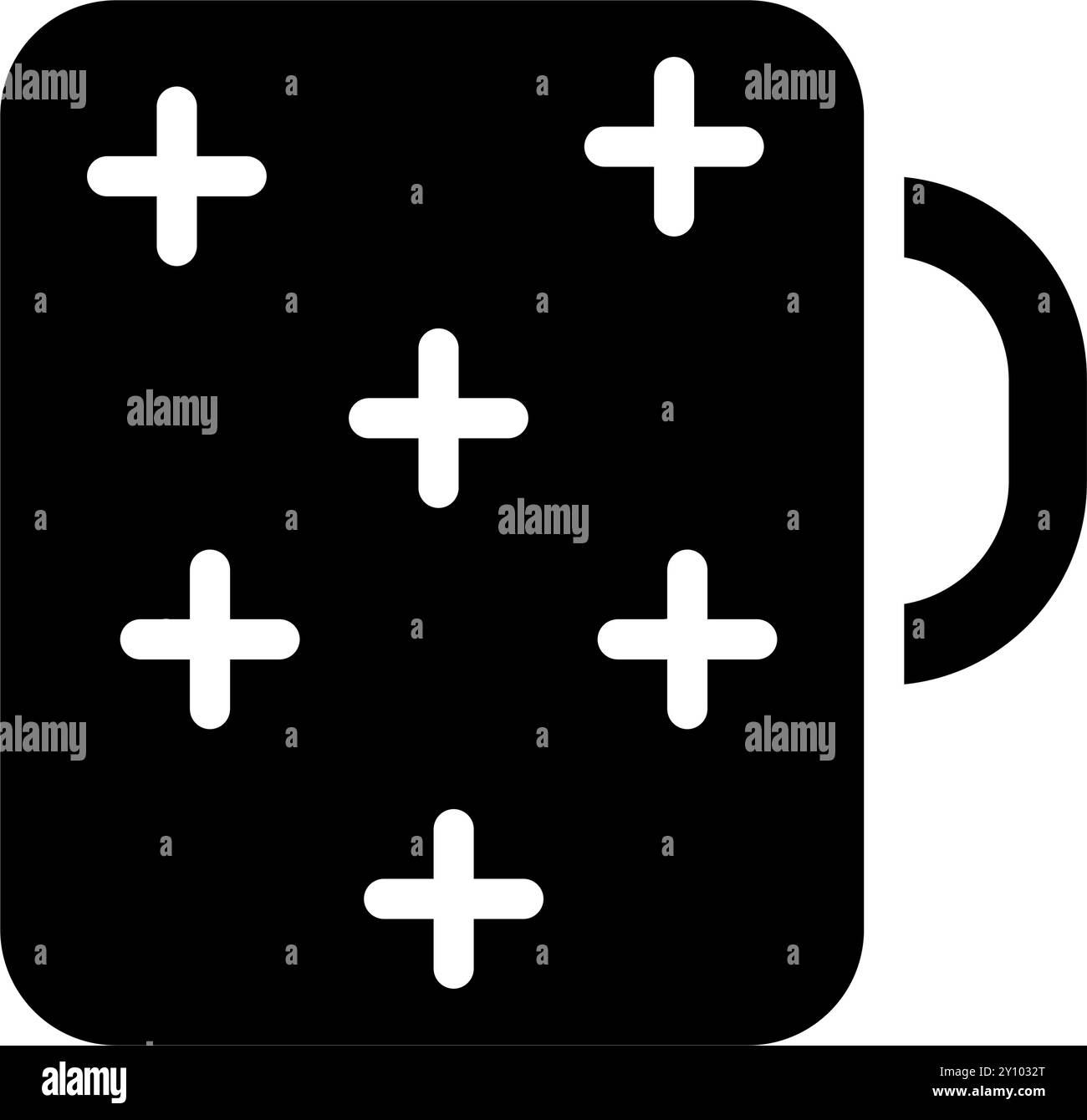 Icon weihnachtsbecher, Symbol für Winterferien Stock Vektor