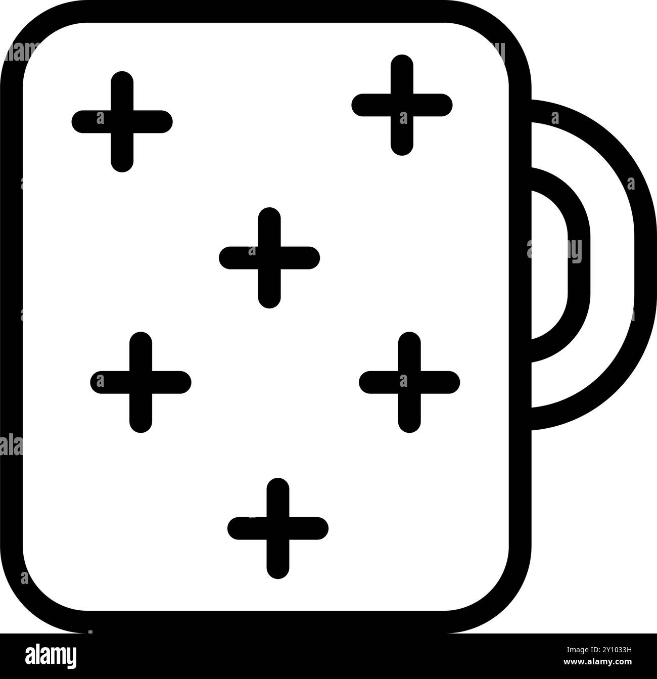 Icon weihnachtsbecher, Symbol für Winterferien Stock Vektor