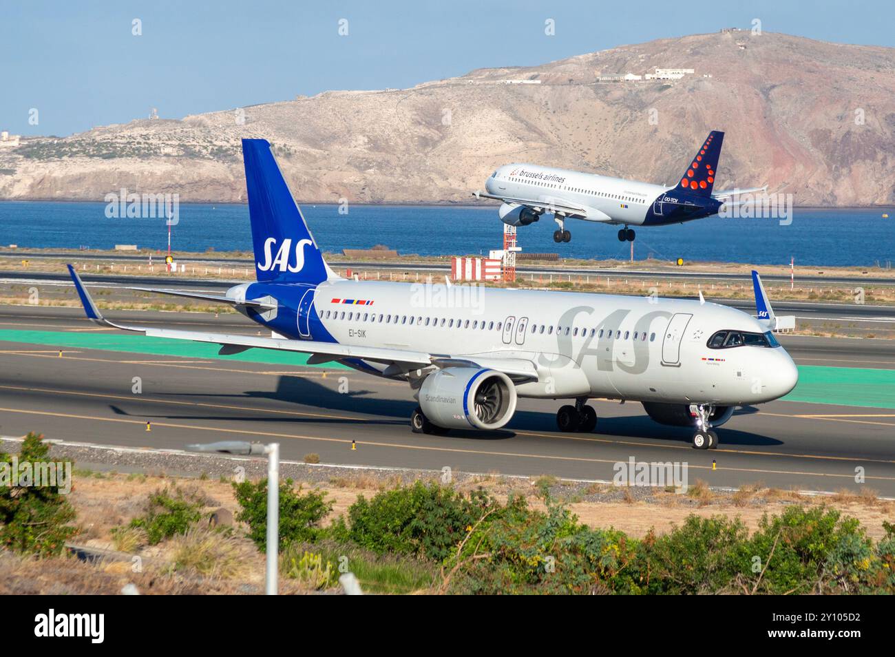 Airbus A320 NEO Airliner der SAS Connect Airline am Flughafen Gran Canaria. Stockfoto