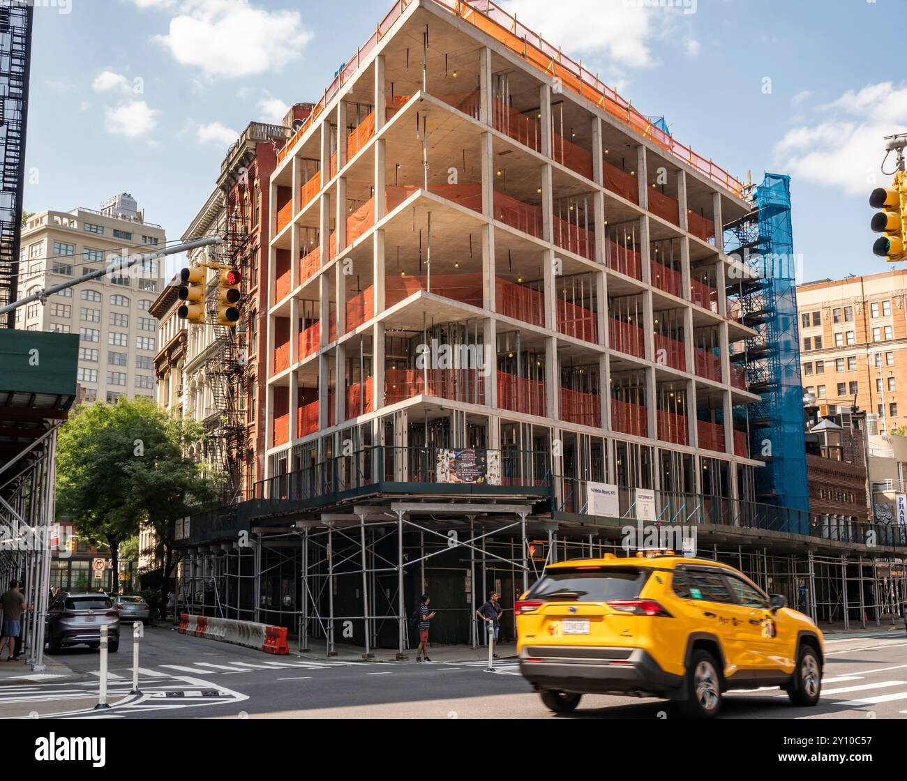 Bauarbeiten im Stadtteil Tribeca in New York am Samstag, den 24. August 2024. (© Richard B. Levine) Stockfoto