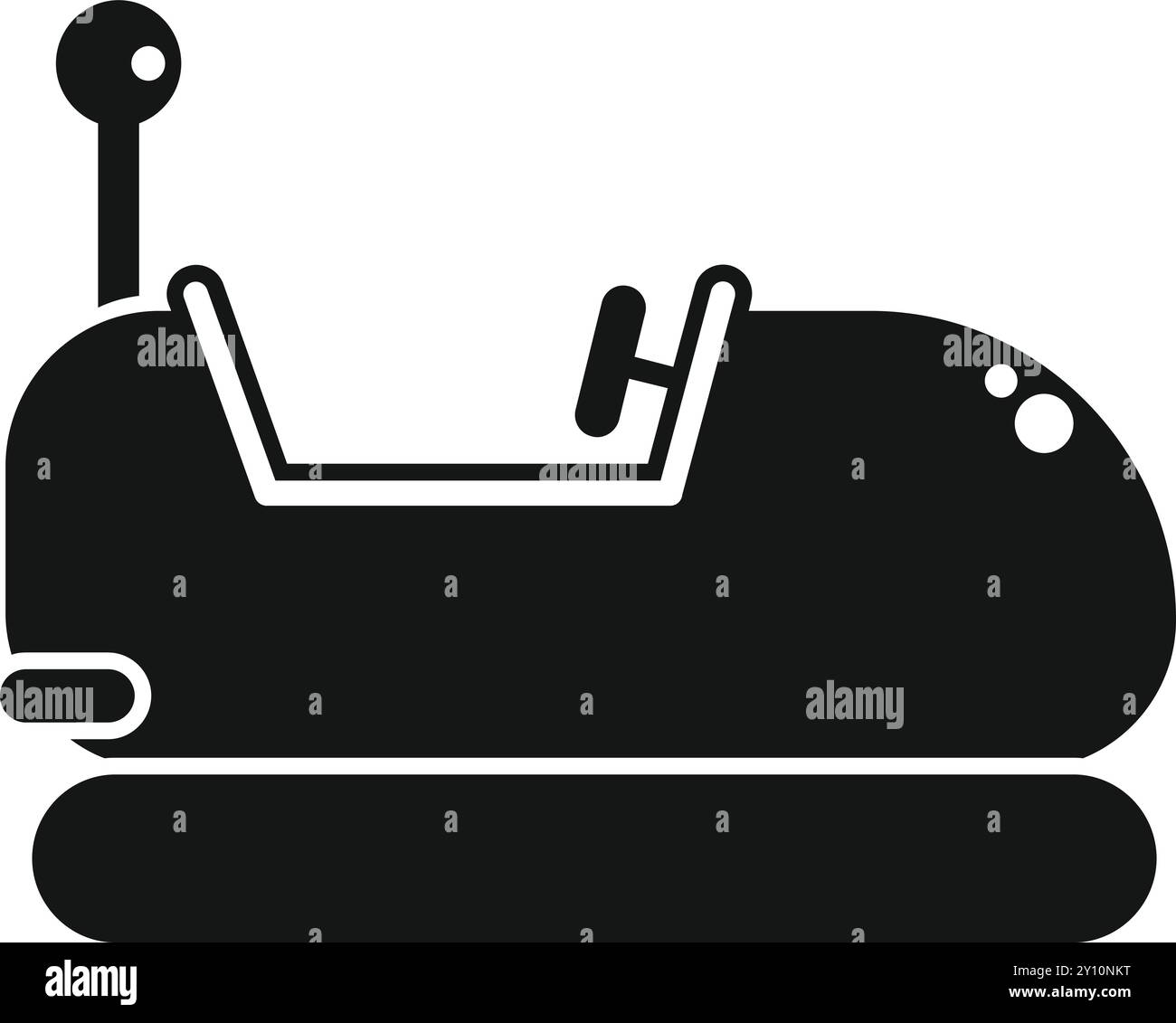 Elektrisches Fahrtensymbol im Stoßfänger-Auto im einfachen Stil isoliert auf weißem Hintergrund Stock Vektor