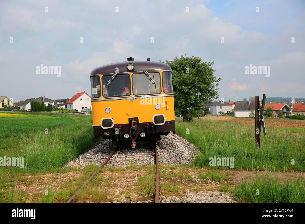 Messzug auf der Ortslinie Amstetten - Gerstetten Stockfoto
