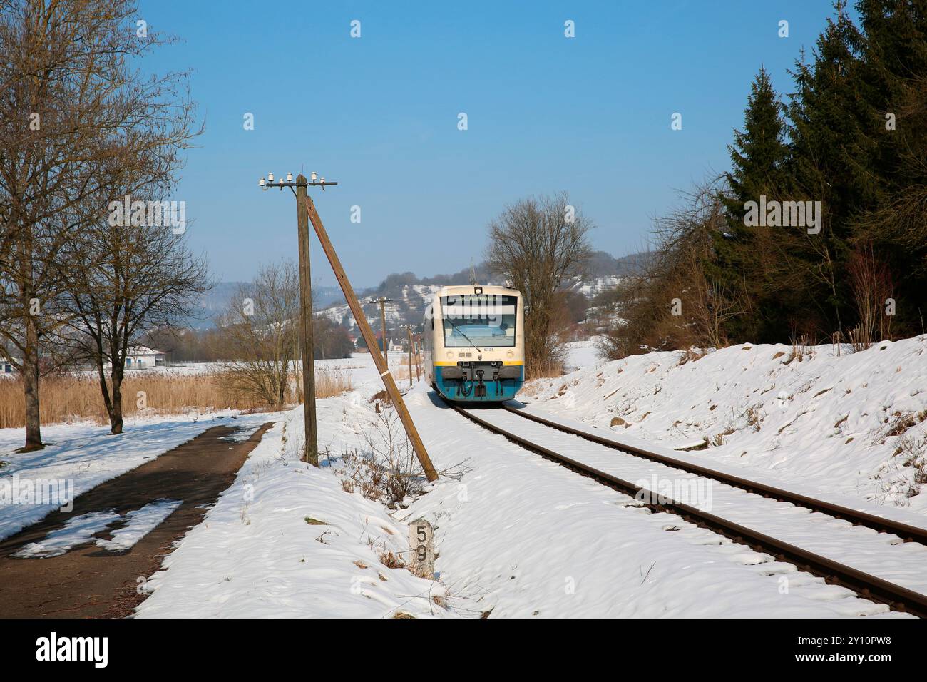 Wieslauftalbahn Schorndorf - Rudersberg - Welzheim Stockfoto