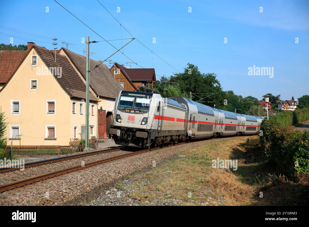 Intercity Zug von Zürich nach Stuttgart Stockfoto