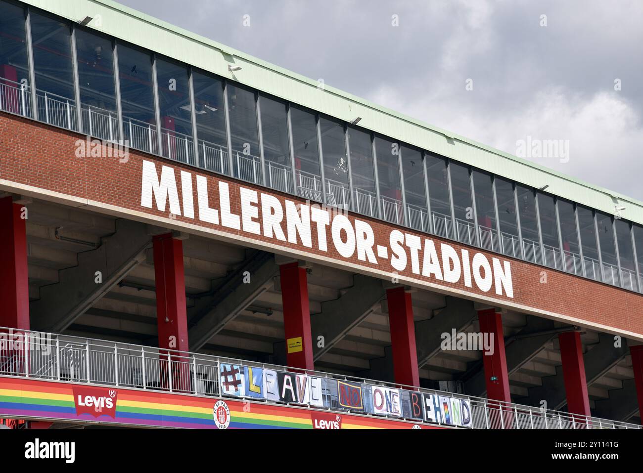 Europa, Deutschland, Hansestadt Hamburg, St. Pauli, Millerntor Stadion am Heiligengeistfeld, FC St. Pauli, gegründet 1910, Fußball, Außenansicht Stockfoto
