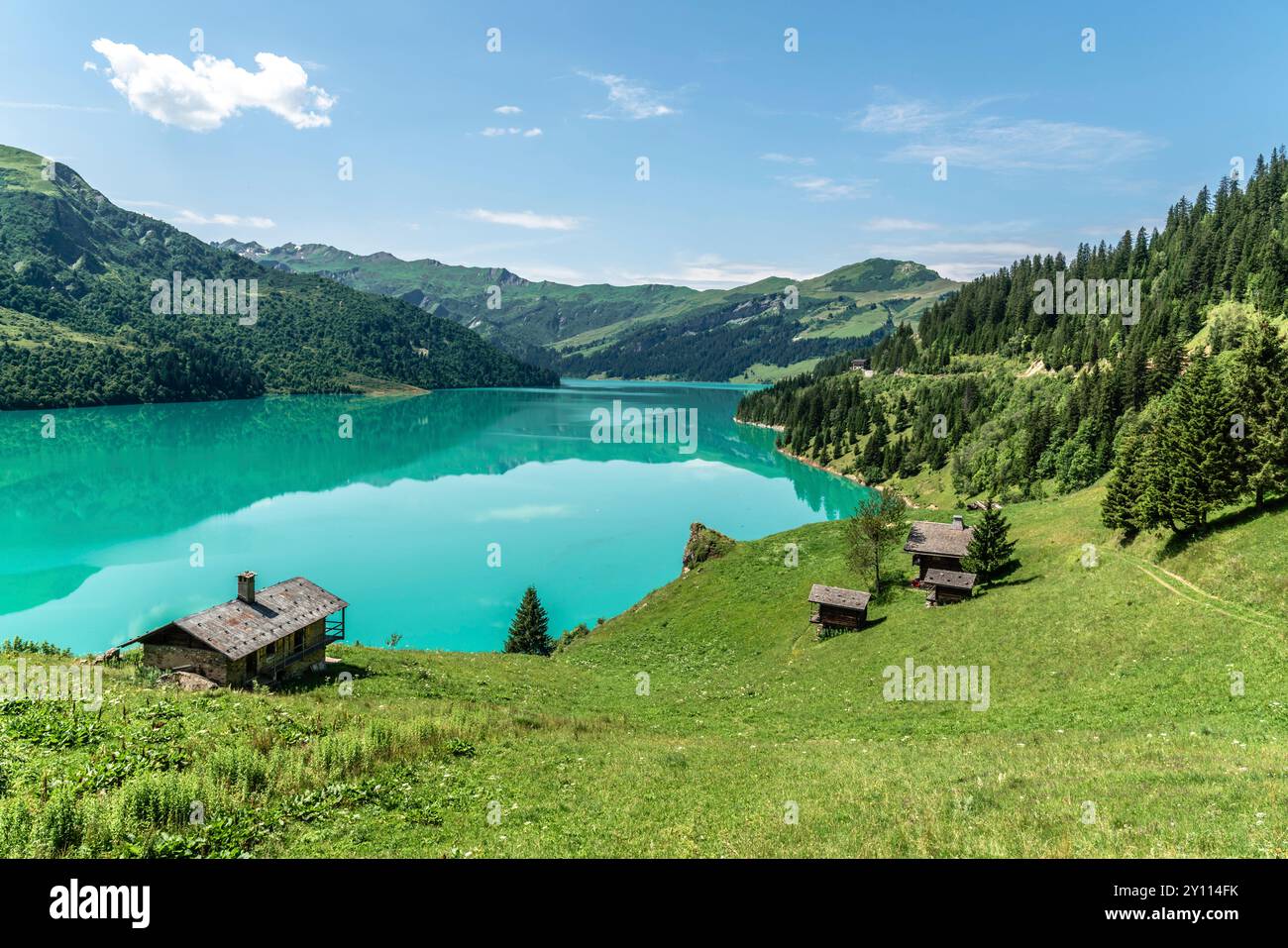 Lac de Roselend Stockfoto