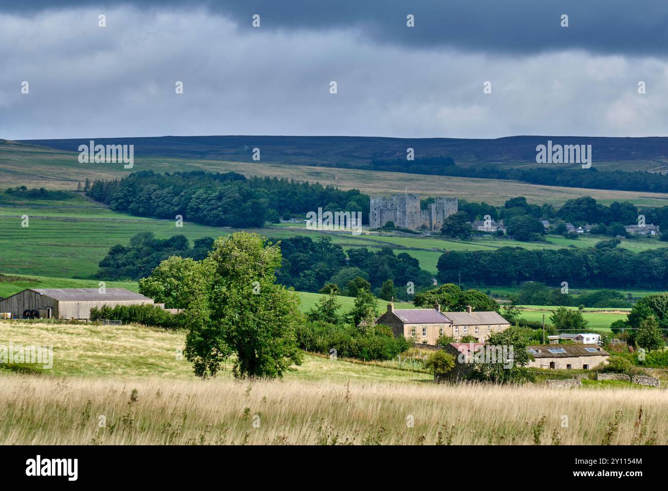 Bolton Castle in Castle Bolton, nahe Aysgarth, Wensleydale, North Yorkshire Stockfoto