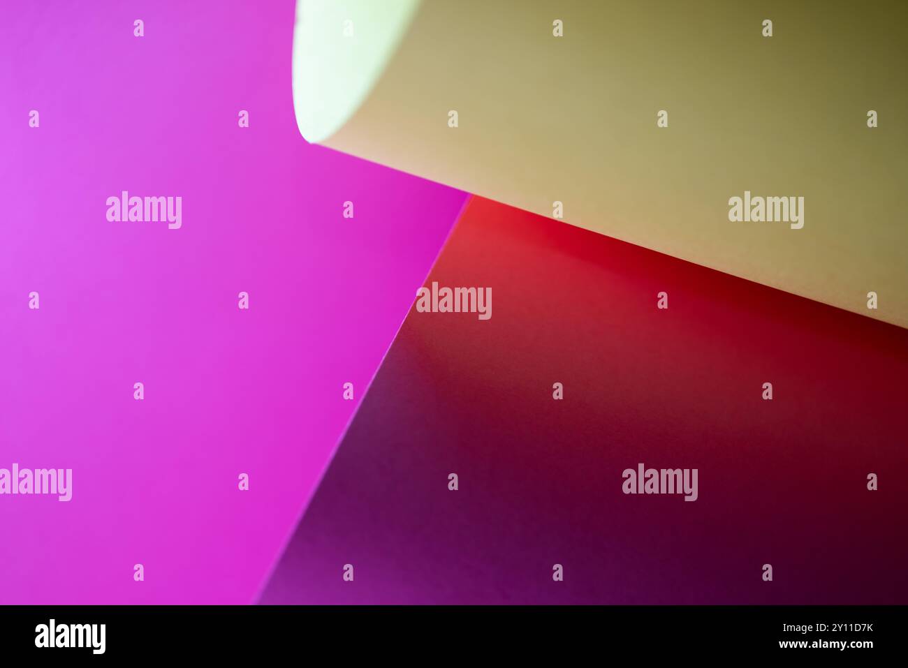 Farbenfrohe abstrakte Hintergrundtapete. Makrofotografie. Papierstruktur, Regenbogenfarbe. Stockfoto