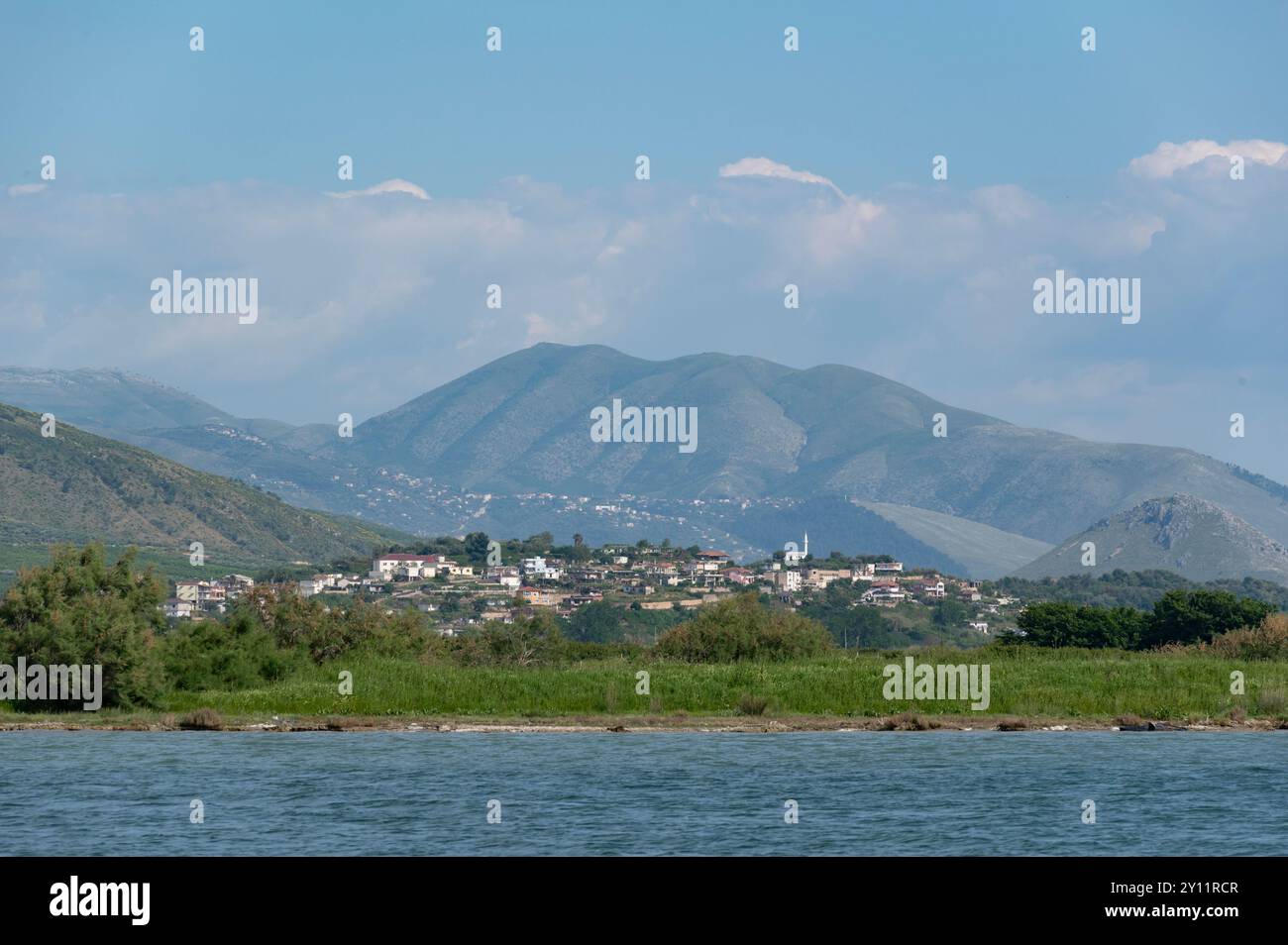 Albanien, Balkanhalbinsel, Südosteuropa, Republik Albanien, Südalbanien, Saranda Nationalpark, Butrint, Weltkulturerbe, Ruinen, Parku Kombetar i Butrintit, Vivar Kanal Stockfoto