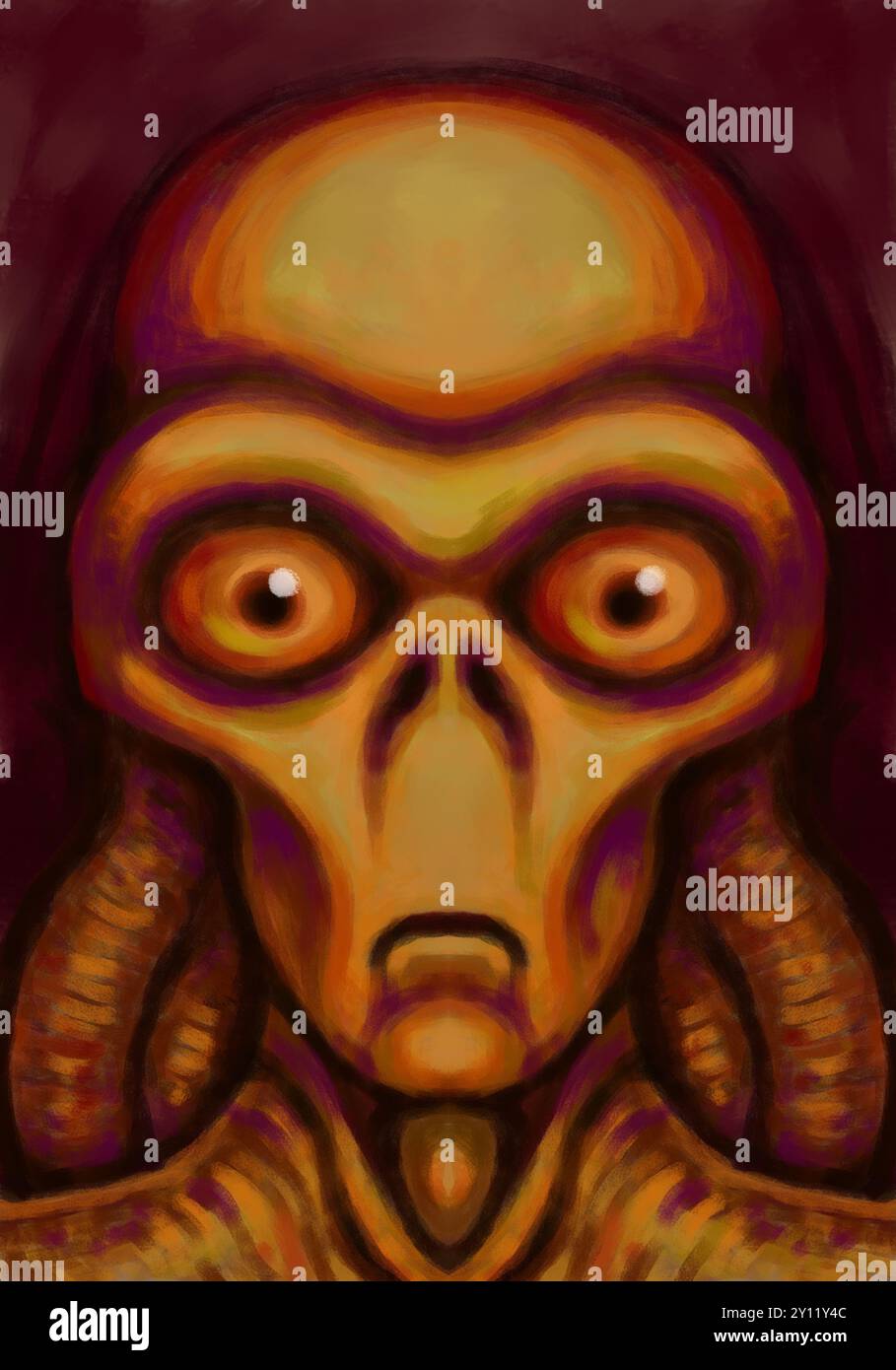 Alien Creature - digitale Malerei Stockfoto