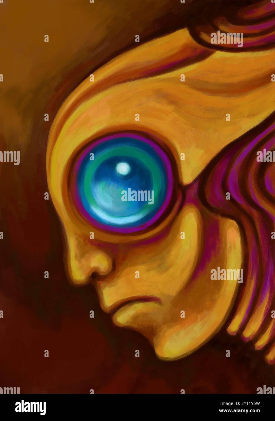 Alien Creature - digitale Malerei Stockfoto