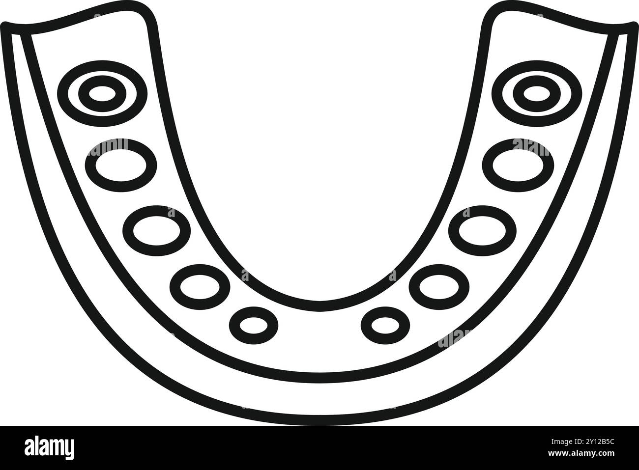 Mundschutz schützt die Zähne, entwickelt für optimalen Komfort und Stoßdämpfung beim Sport Stock Vektor