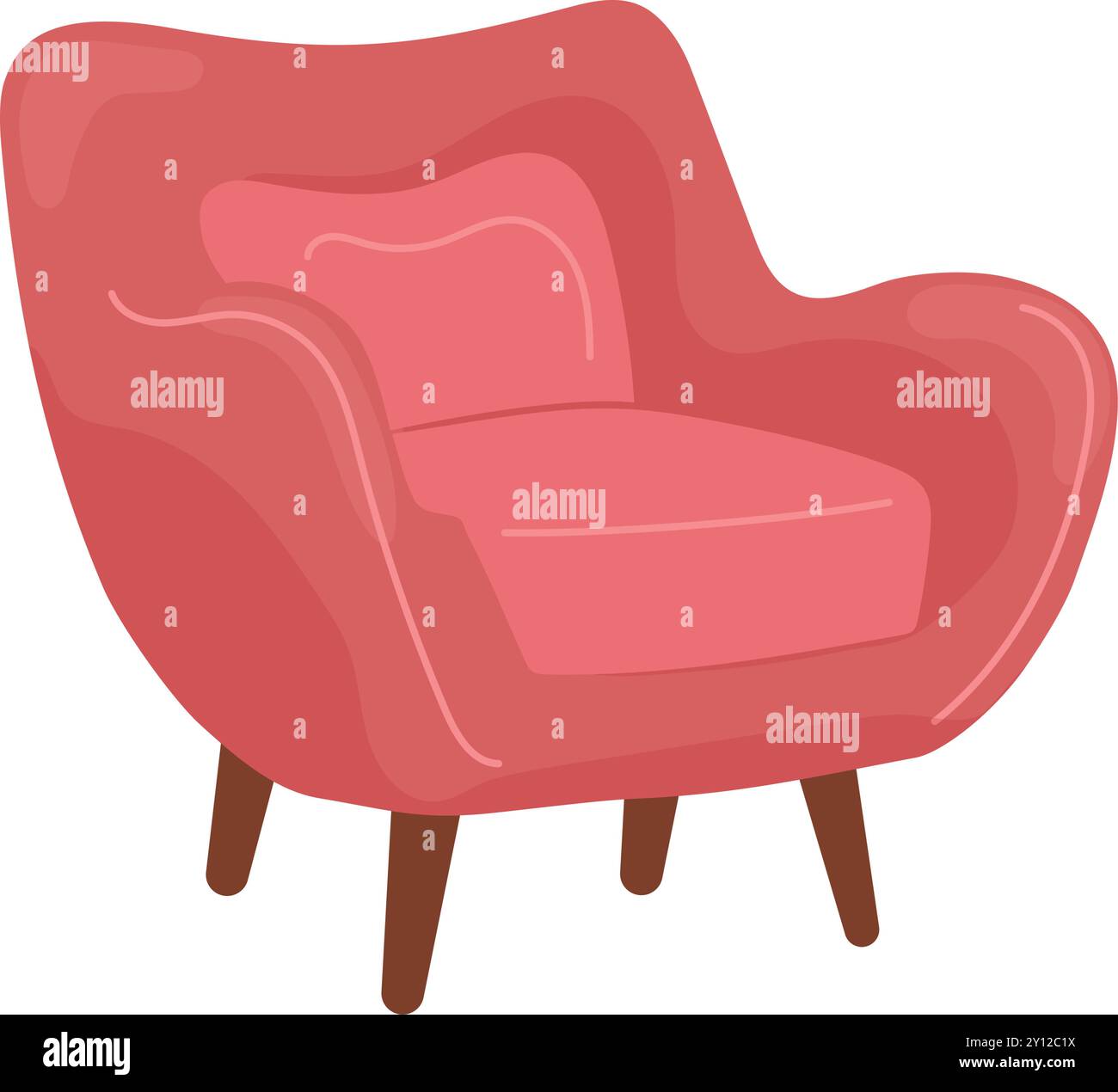 Gemütlicher Sessel mit modernem Design Vector Stock Vektor