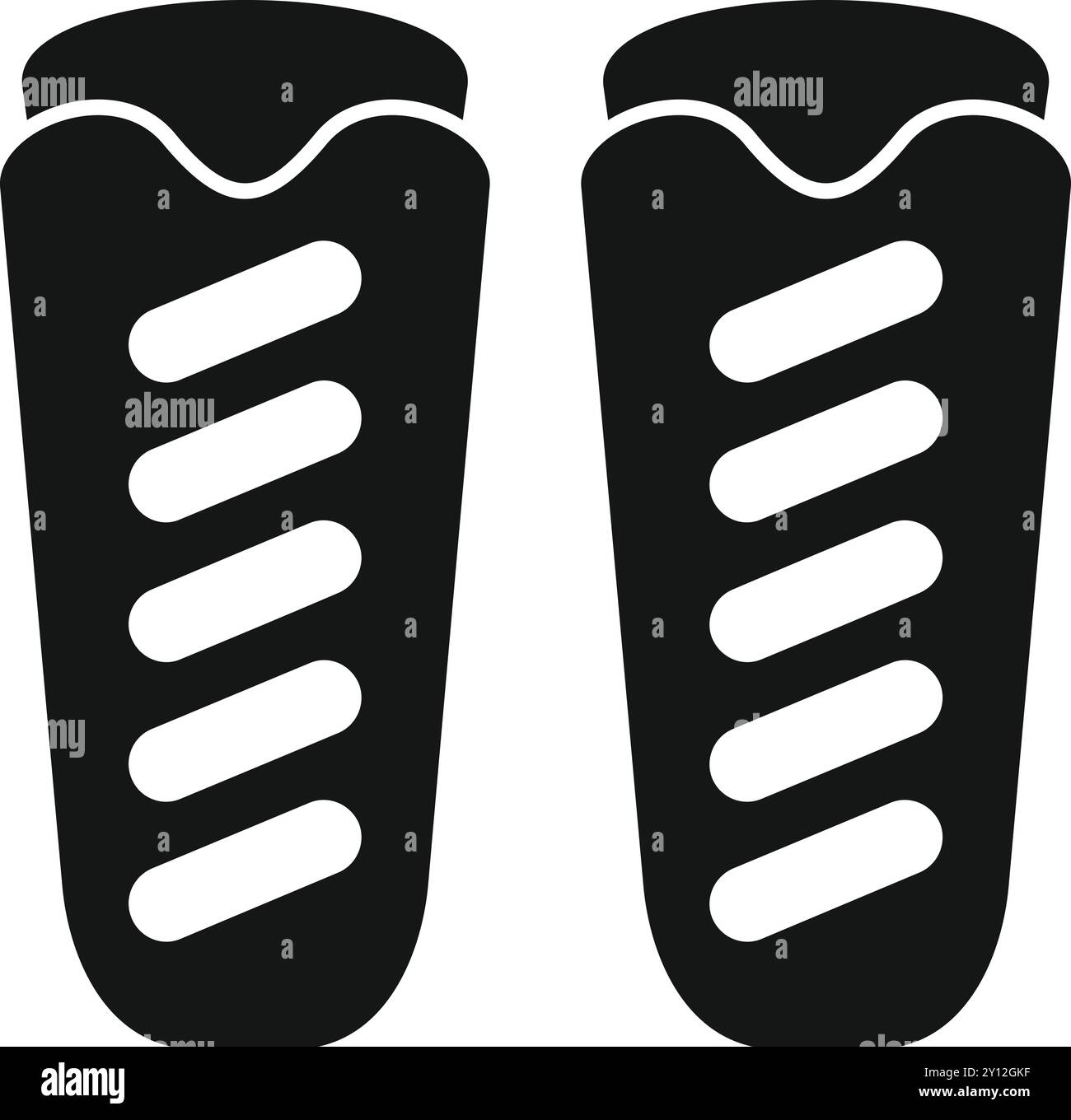 Einfacher schwarz-weißer Vektor, der zwei Schawarmen zeigt, bereit zum Verzehr Stock Vektor