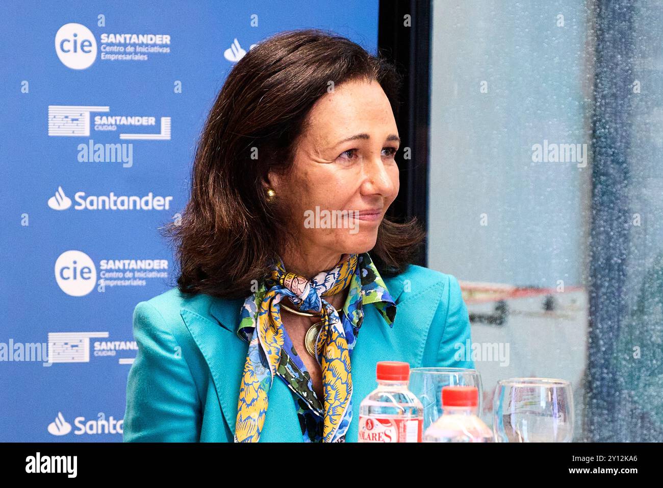 Santander, Kantabrien, Spanien. September 2024. ANA Patricia Botin-Sanz de Sautuola O'Shea, Präsidentin der Banco Santander, während der Einweihung von Stockfoto