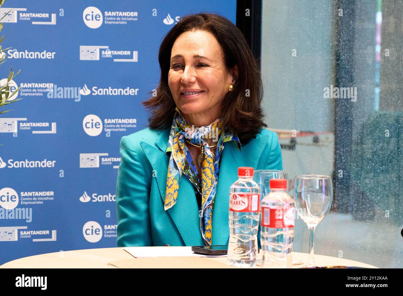 Santander, Kantabrien, Spanien. September 2024. ANA Patricia Botin-Sanz de Sautuola O'Shea, Präsidentin der Banco Santander, während der Einweihung von Stockfoto
