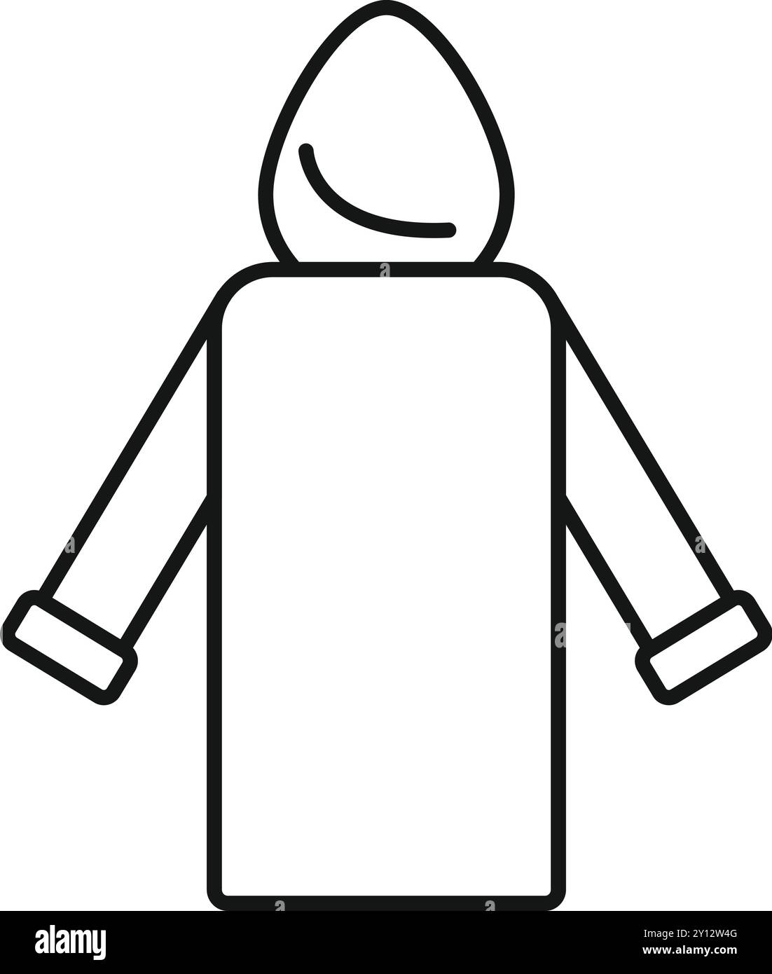 Wasserdichte Regenjacke schützt Personen vor Kälte oder Regen und hält sie bei schlechtem Wetter warm und trocken Stock Vektor