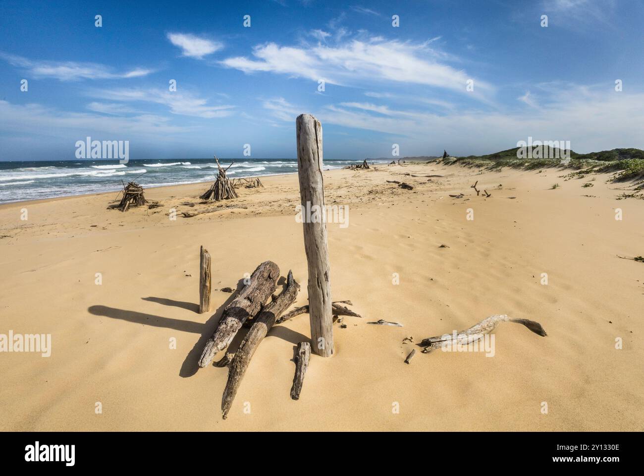 Strand in Bellinger Heads, Urunga, Mid North Coast, New South Wales, Australien Stockfoto