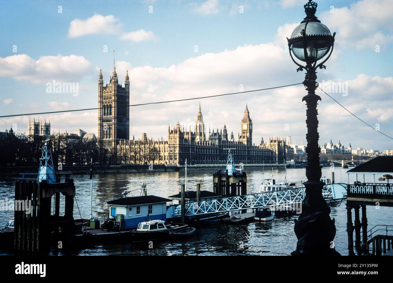 Vintage-Fotofolie von Westminster Palace Stockfoto