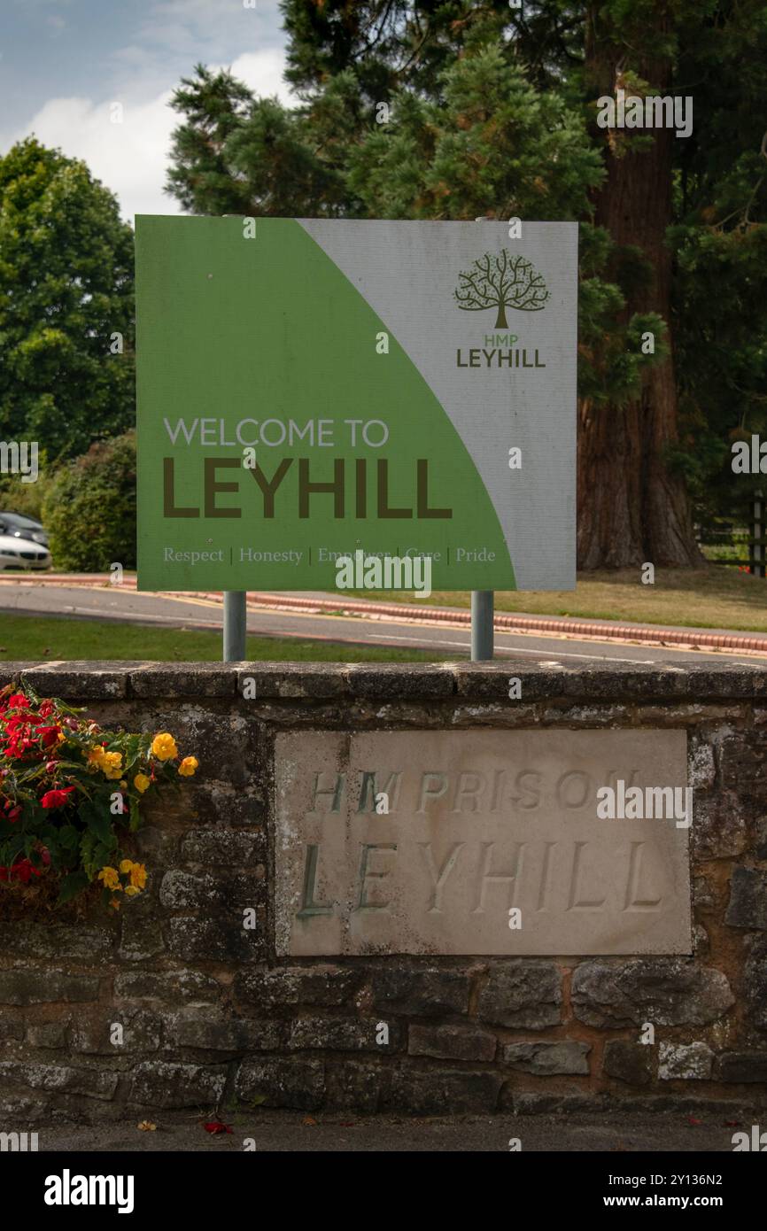 HMP Leyhill, offenes Gefängnis, Gloucestershire, Großbritannien. Stockfoto