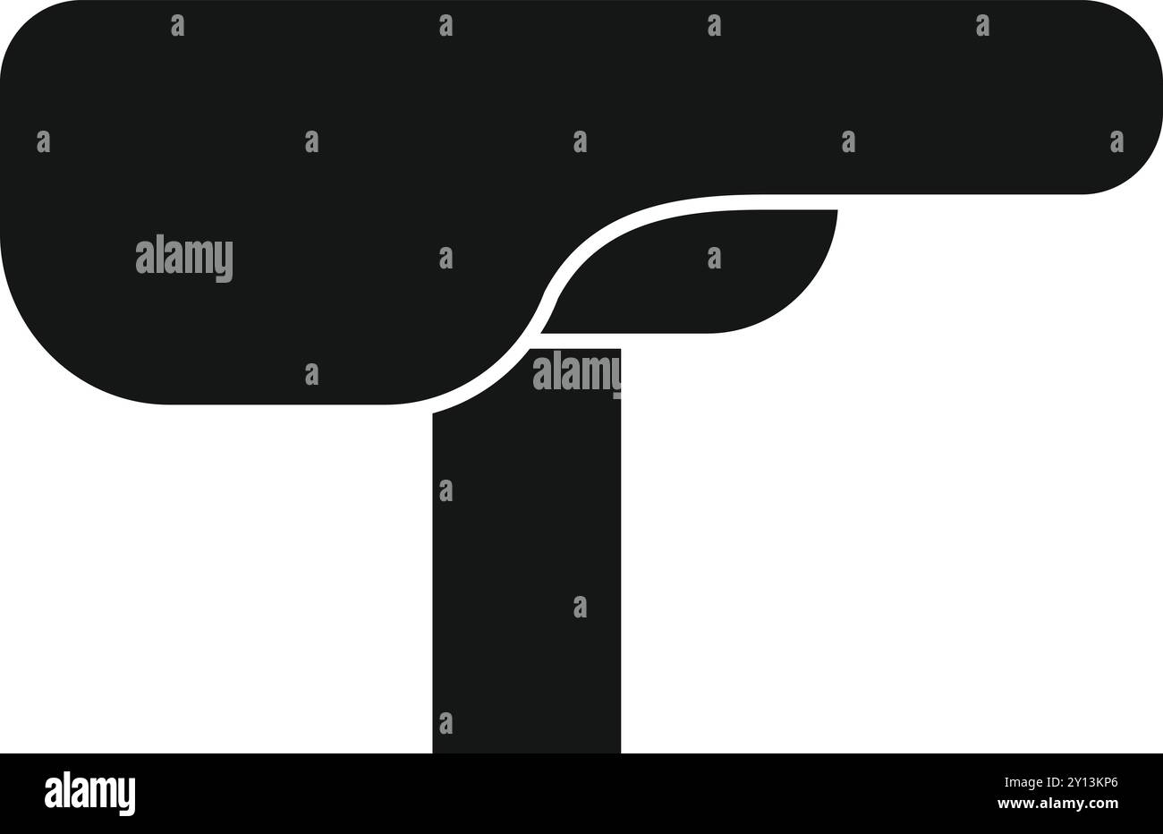 Die schwarze Silhouette eines Fahrradsitzes ist ein unverzichtbares Accessoire für komfortables Radfahren Stock Vektor