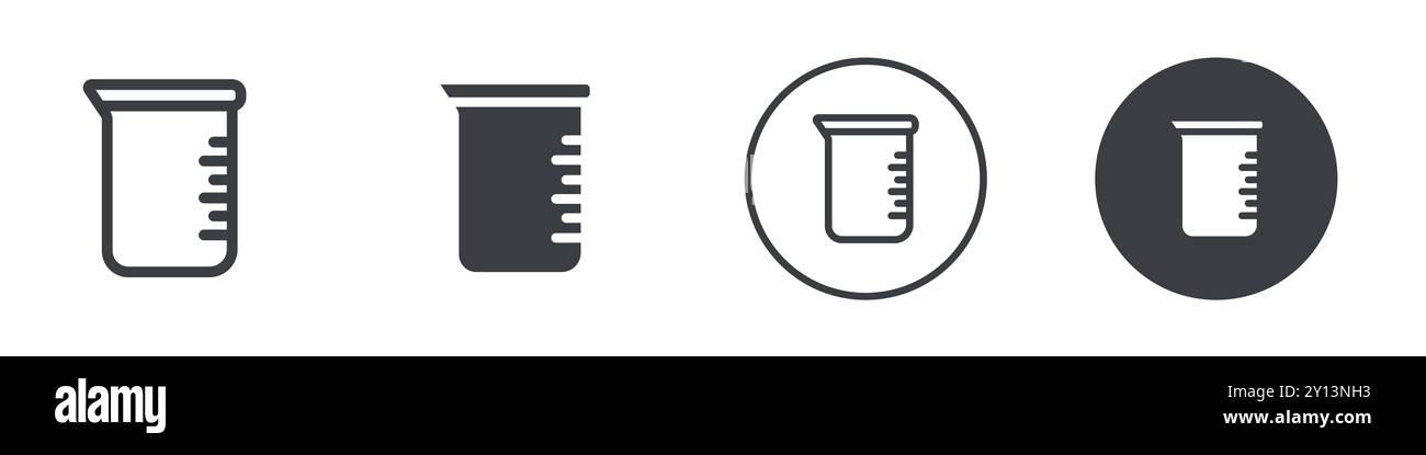 Becher Symbol einfaches flaches Vektorsymbol Umriss Kollektion Set Logo Stock Vektor