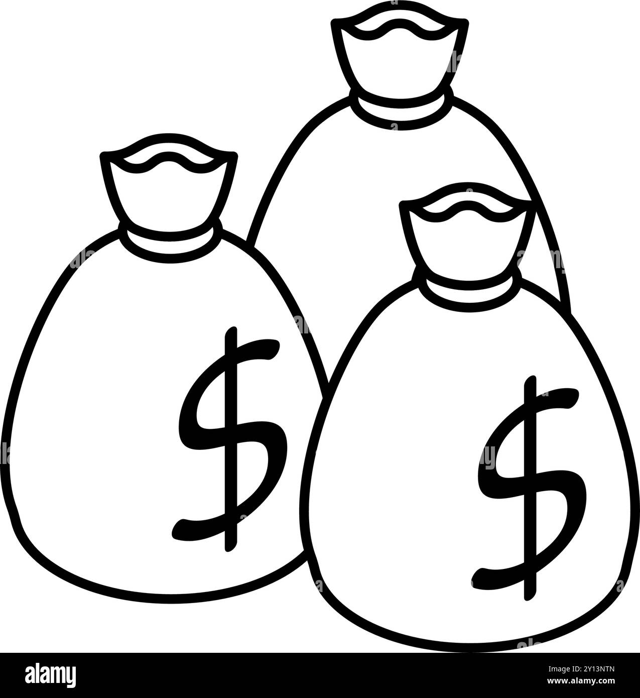 Geldbeutel, Geschäftssymbole für Ziele, Zielerreichung und Ziel, isometrische Illustrationen, Vektorillustration Stock Vektor