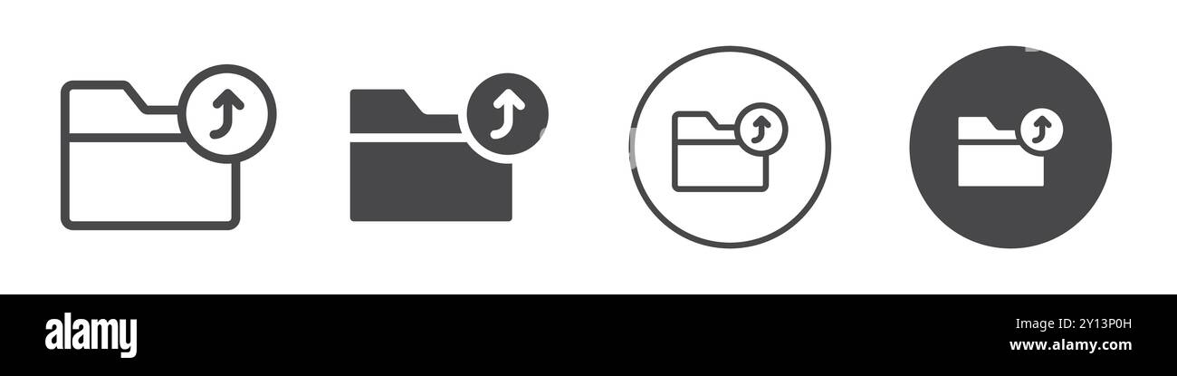 Symbol für geschlossenen Ordner einfaches flaches Vektorsymbol Umriss Sammlung Set Logo Stock Vektor