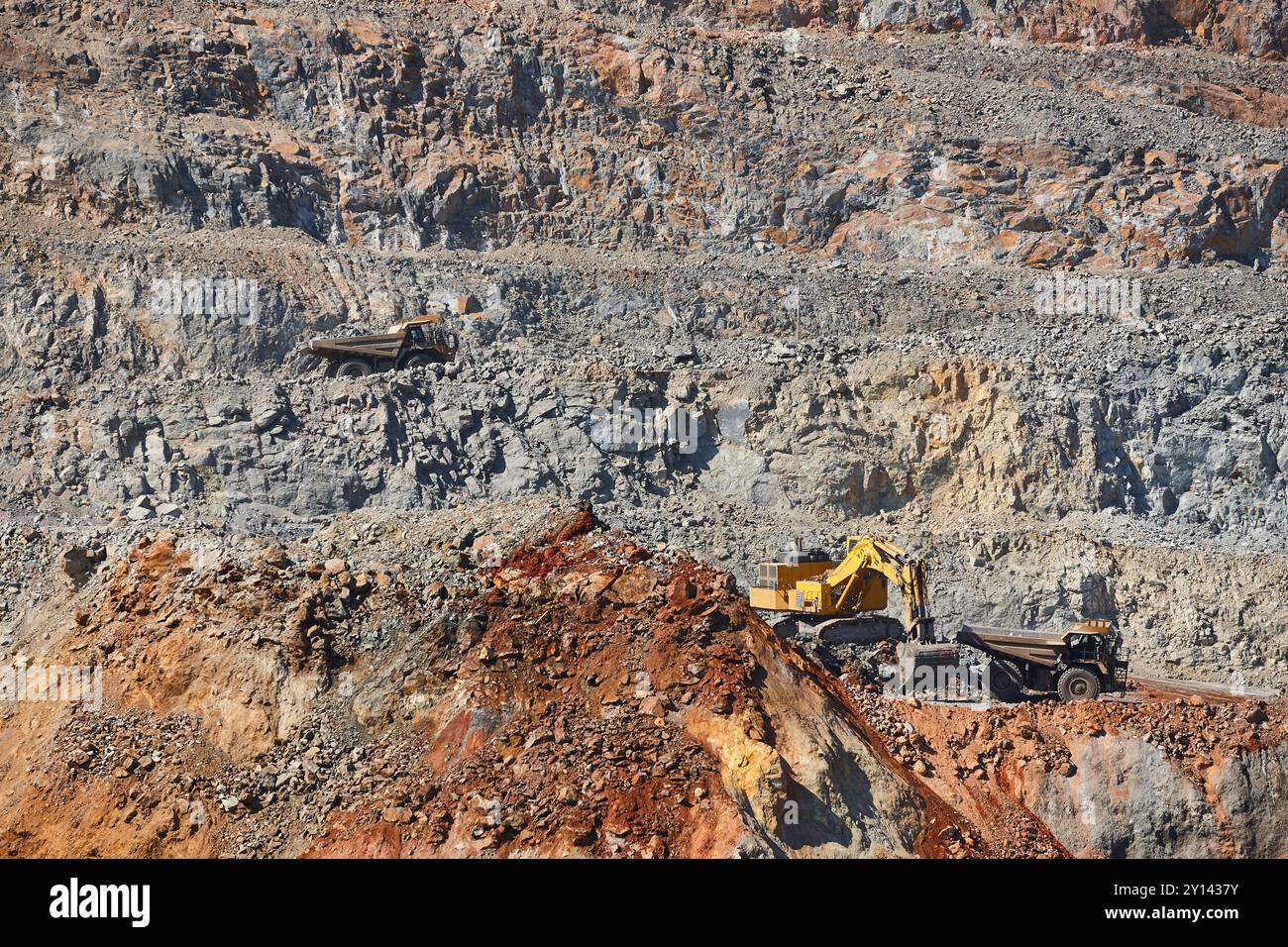 Tagebau. Corta Atalaya. Minas de Riotinto. Huelva, Spanien Stockfoto