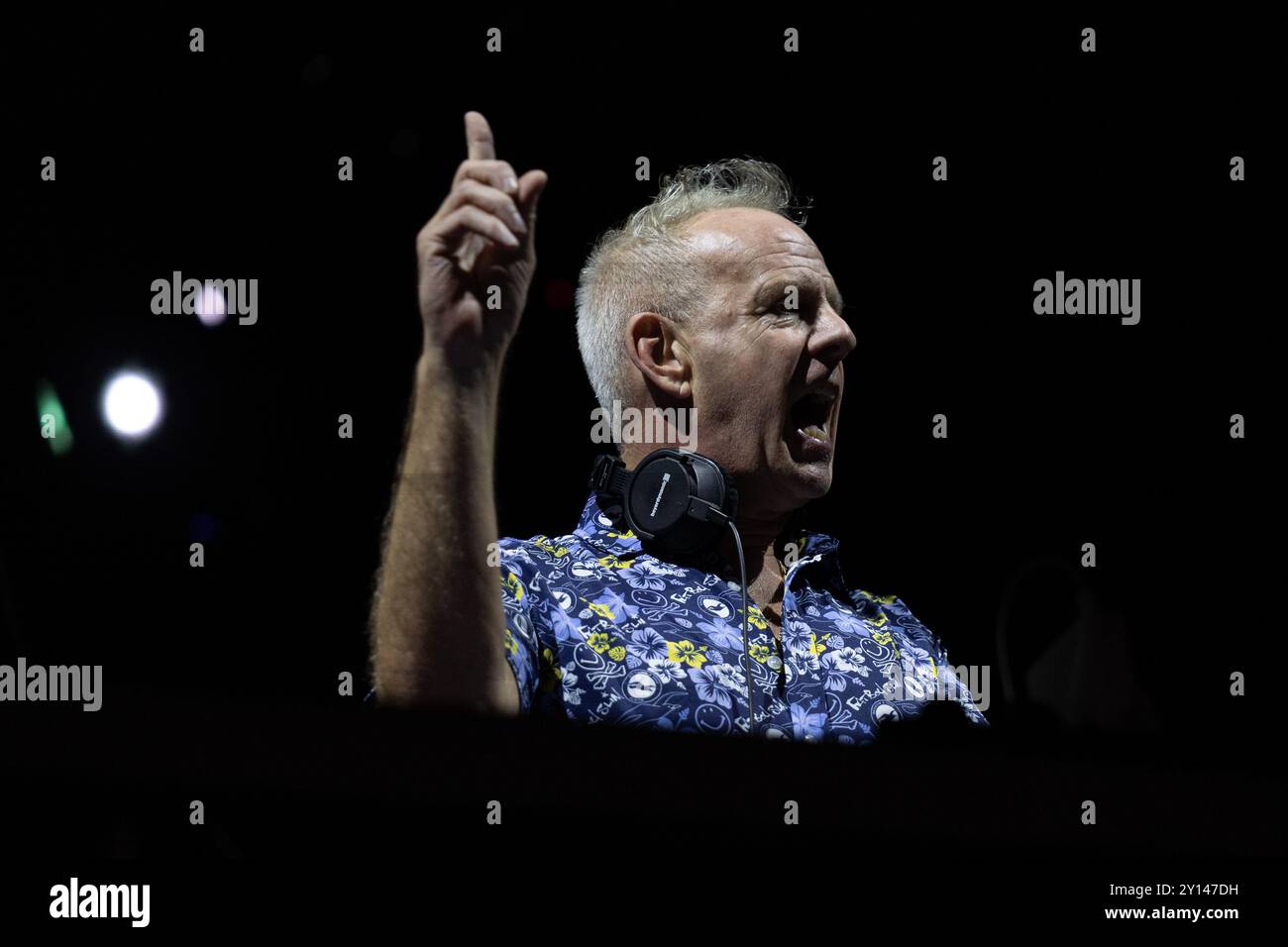 FAT Boy Slim Live dj Set in Rom Stockfoto
