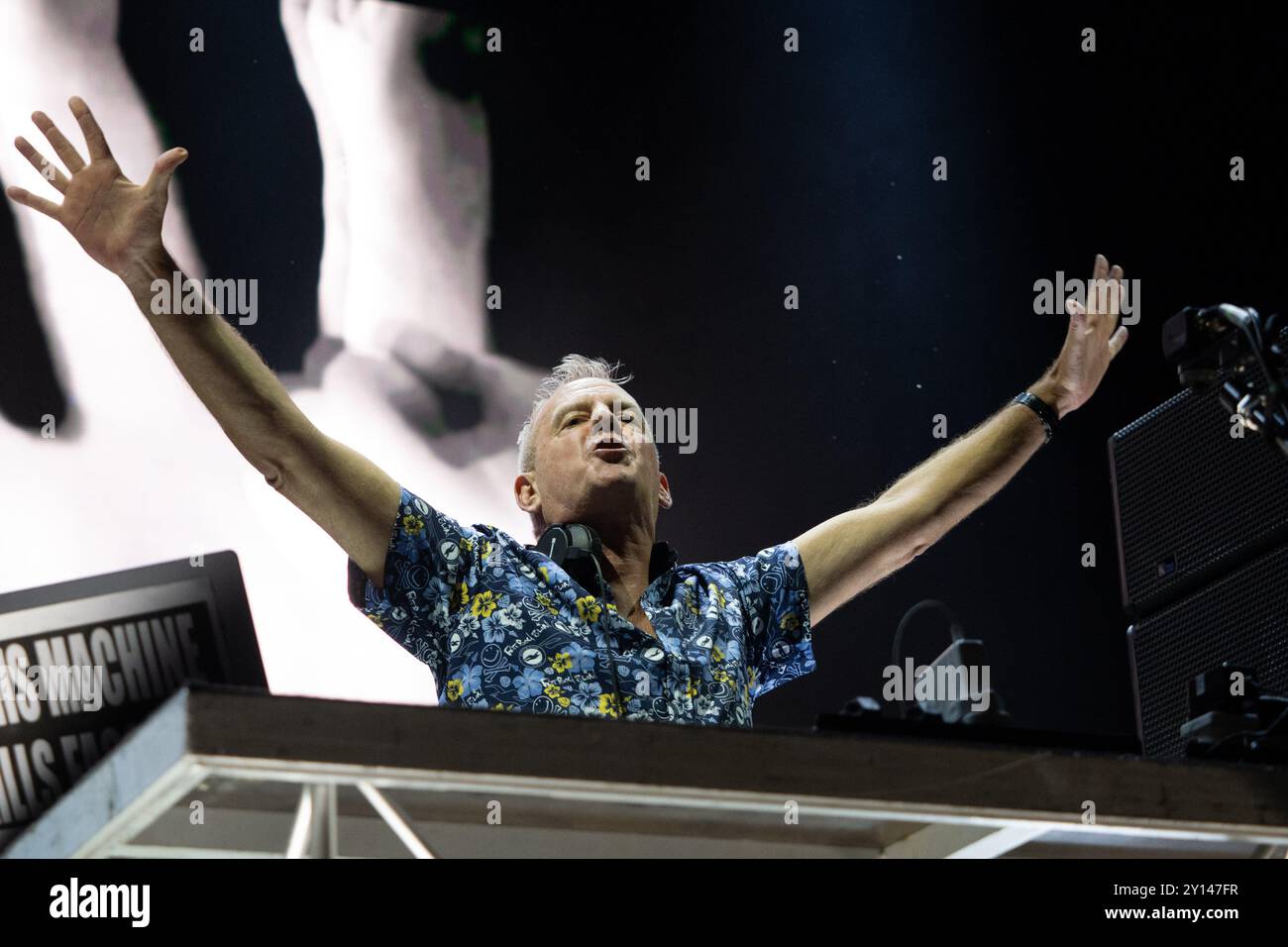 FAT Boy Slim Live dj Set in Rom Stockfoto