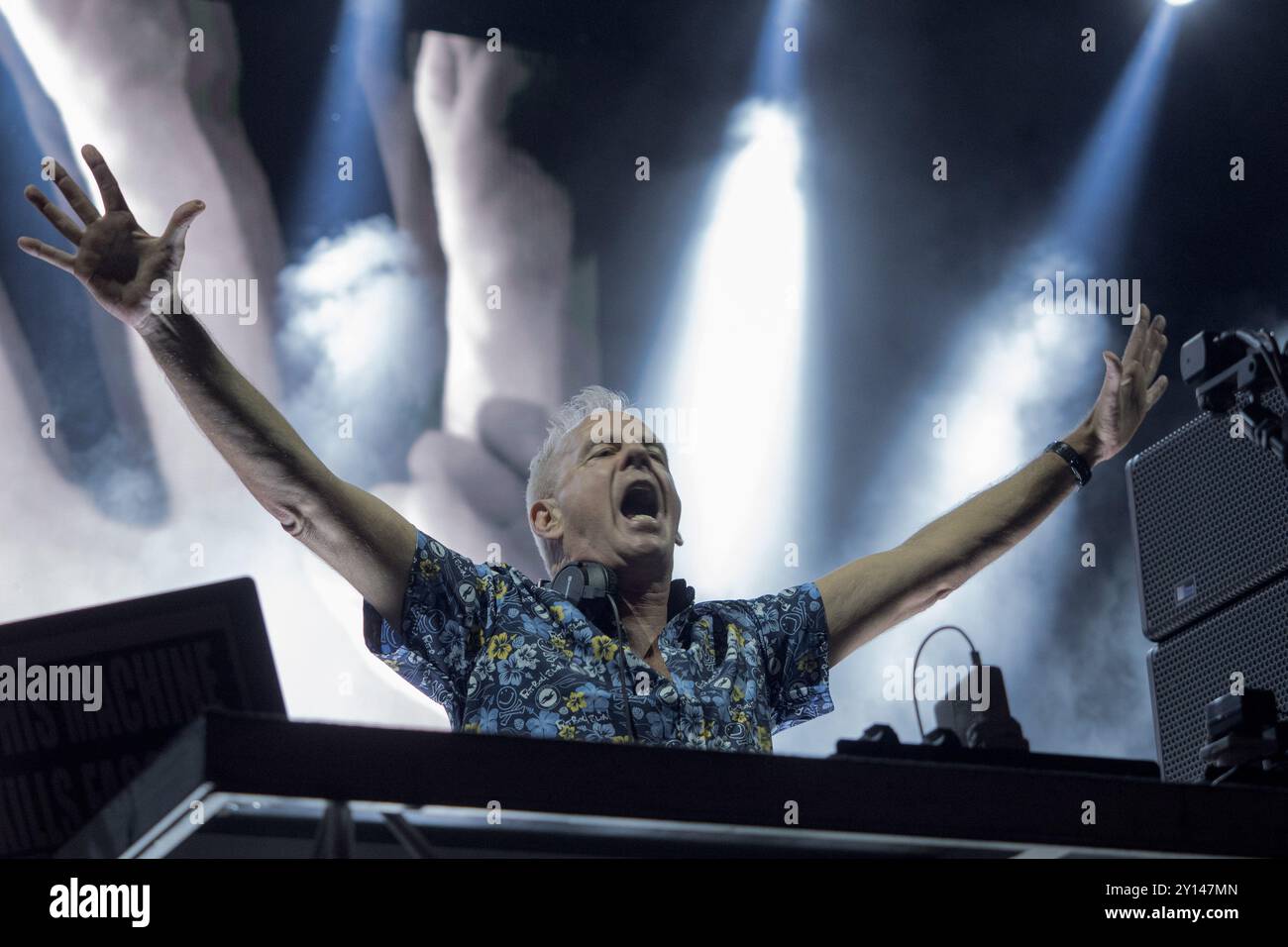 FAT Boy Slim Live dj Set in Rom Stockfoto