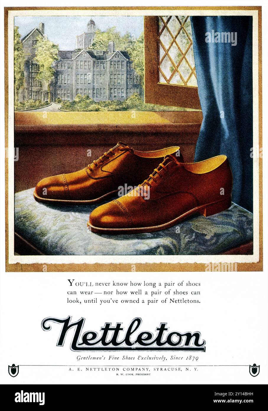 1925 Anzeige für Nettleton-Schuhe Stockfoto