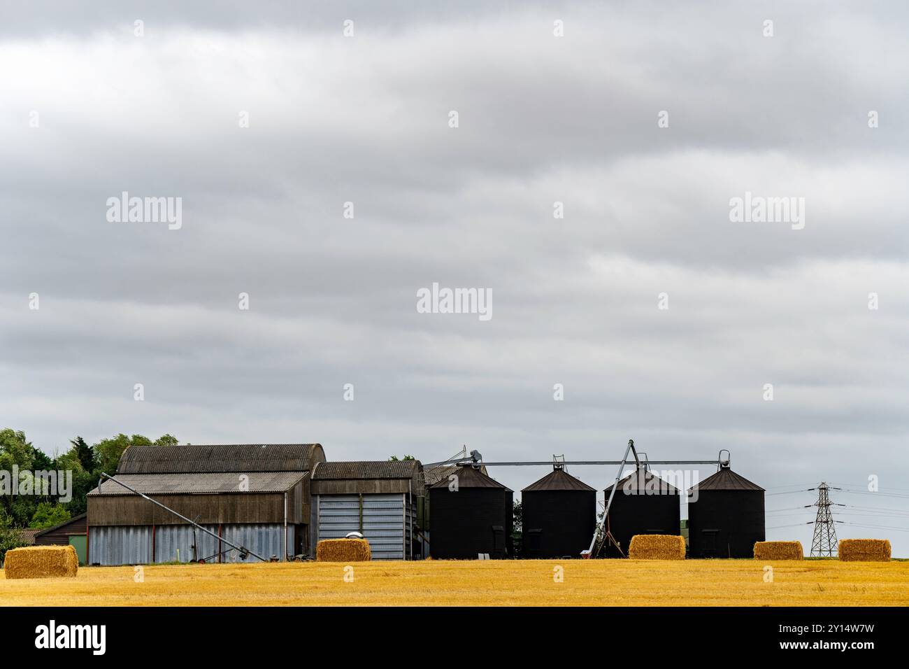 Getreidesilos Stockfoto