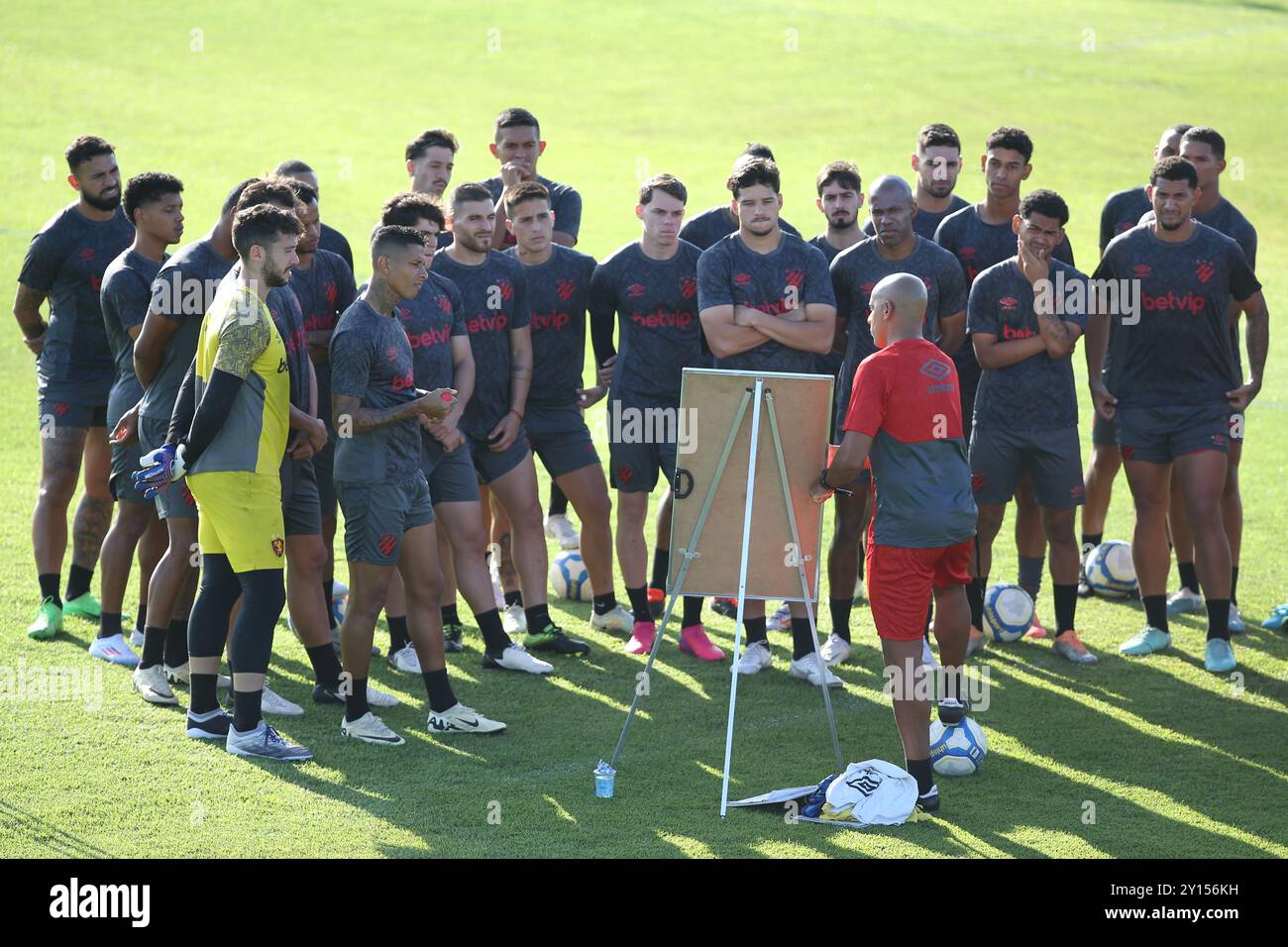 Recife, Brasilien. September 2024. PE - RECIFE - 09/04/2024 - SPORT, TRAINING - Sportspieler beim Mannschaftstraining im CT des Vereins, diesen Mittwoch (4). Das Team bereitet sich auf Avai in der brasilianischen Meisterschaft der Serie B 2024 vor. Foto: Marlon Costa/AGIF (Foto: Marlon Costa/AGIF/SIPA USA) Credit: SIPA USA/Alamy Live News Stockfoto