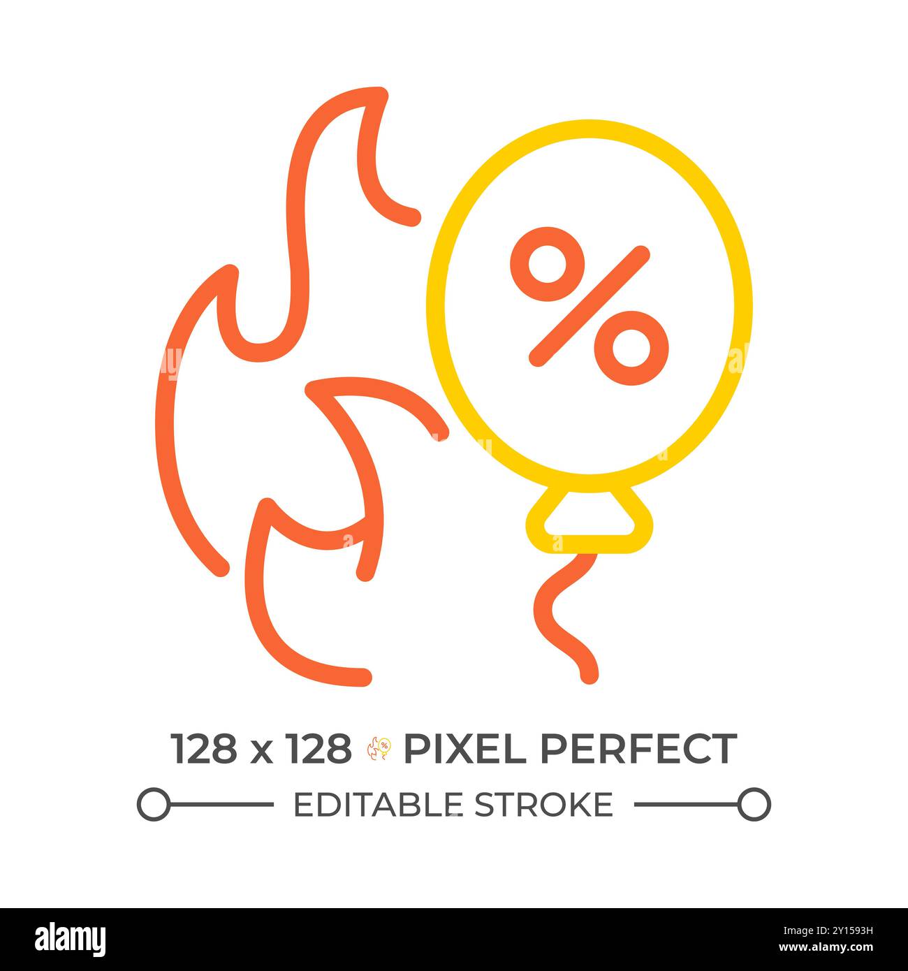 Schnellverkauf mit zweifarbigen Linien Stock Vektor